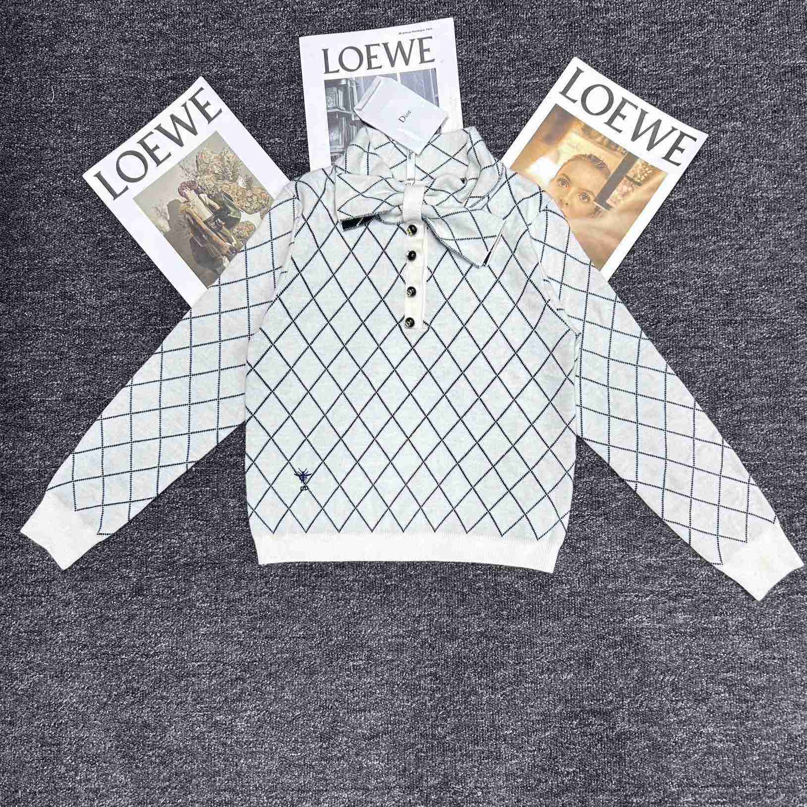 Dior Tied Collar Sweater  - PerfectKickZ