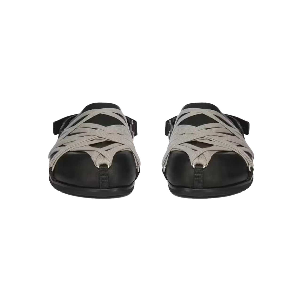 Rick Owens Hollywood Megalaced Mule Granola 'Black' - PerfectKickZ