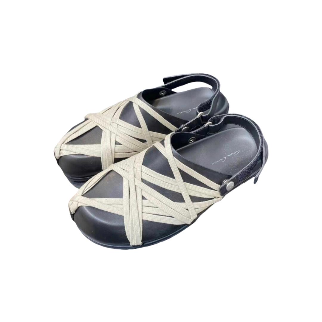 Rick Owens Hollywood Megalaced Mule Granola 'Black' - PerfectKickZ