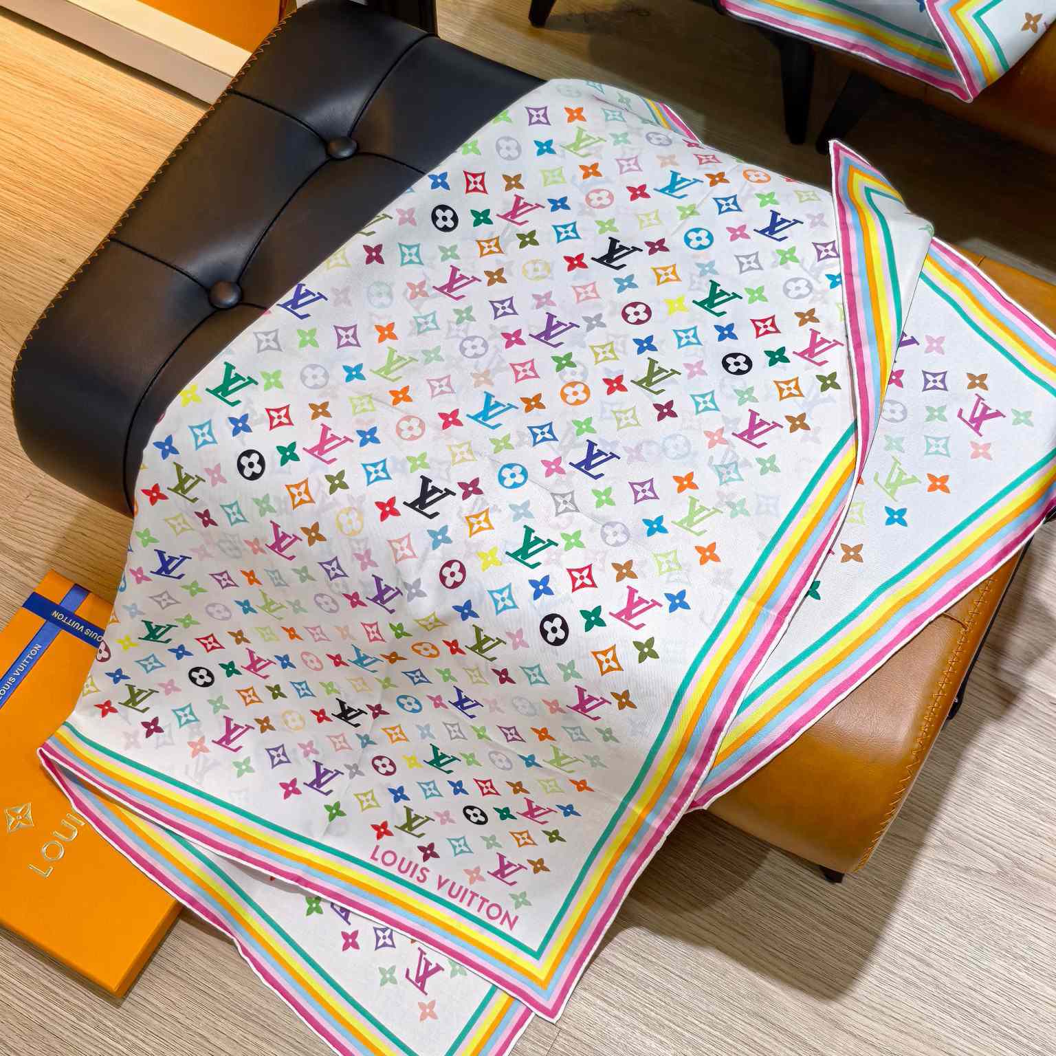 Louis Vuitton LV x TM Monogram Multicolor Square 90   M94967 - PerfectKickZ