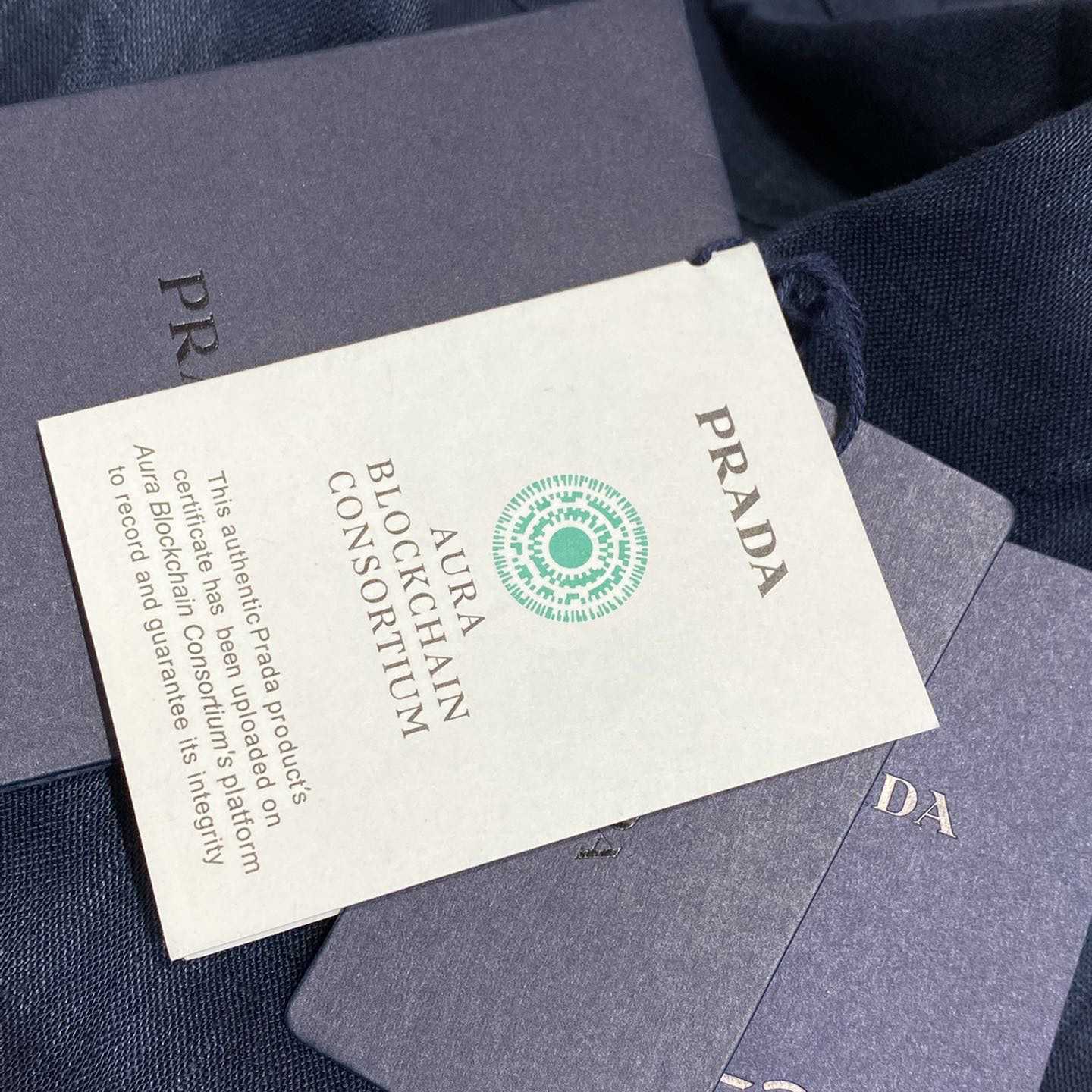 Prada Triangle-logo Cuban-collar Linen Shirt - PerfectKickZ
