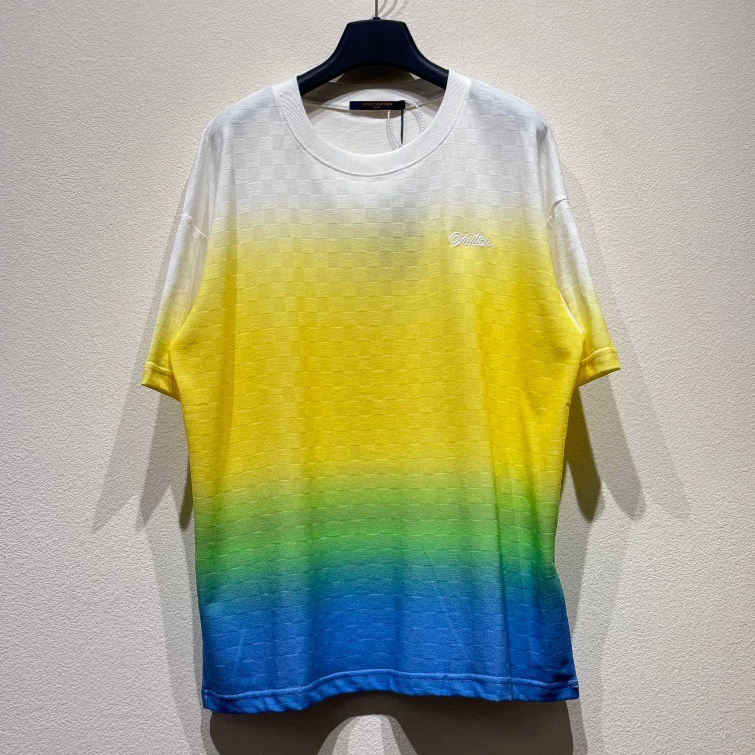 Louis Vuitton Damier Gradient Jacquard Cotton T-Shirt   - PerfectKickZ