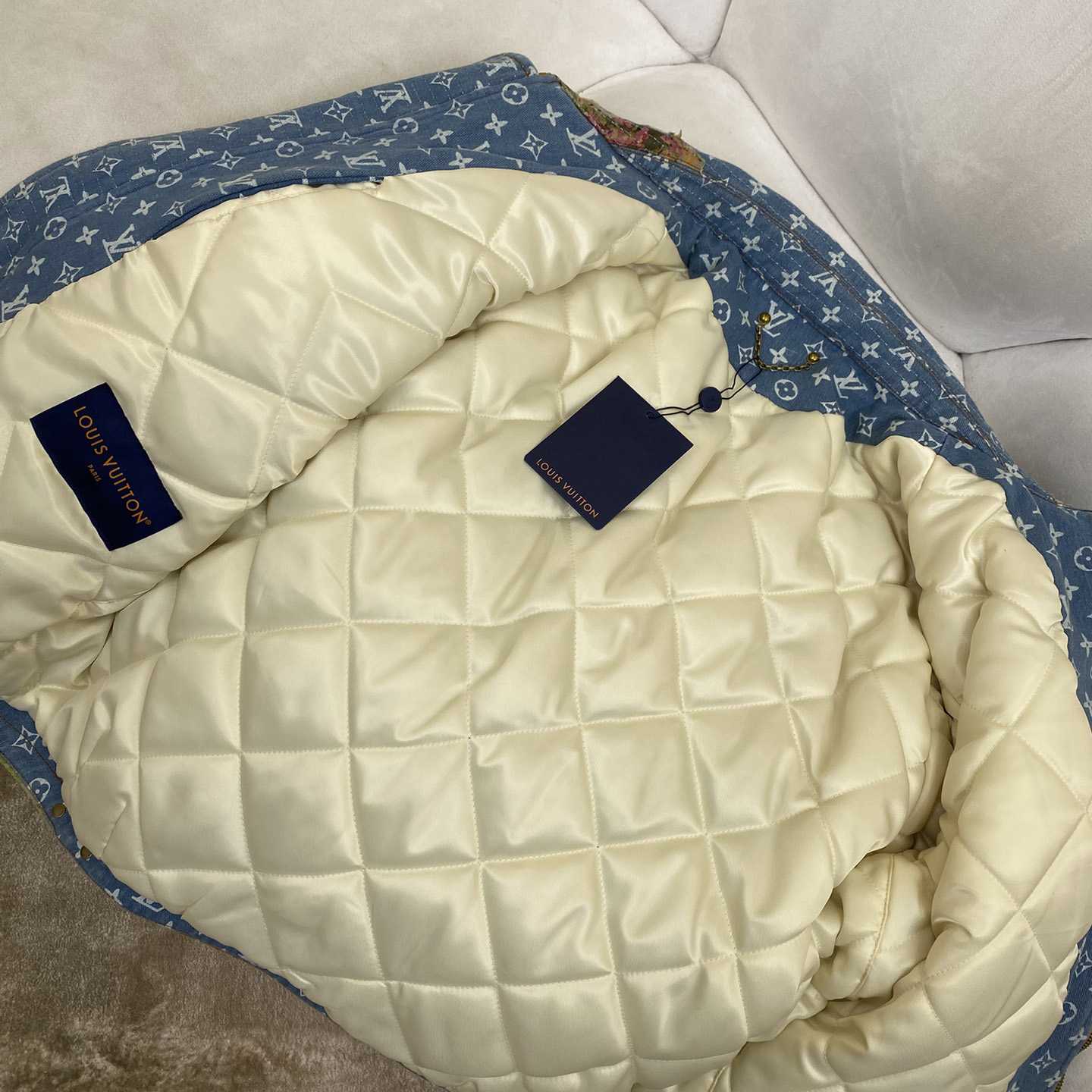 Louis Vuitton Destroyed Workwear Denim Jacket  1AAGQG - PerfectKickZ