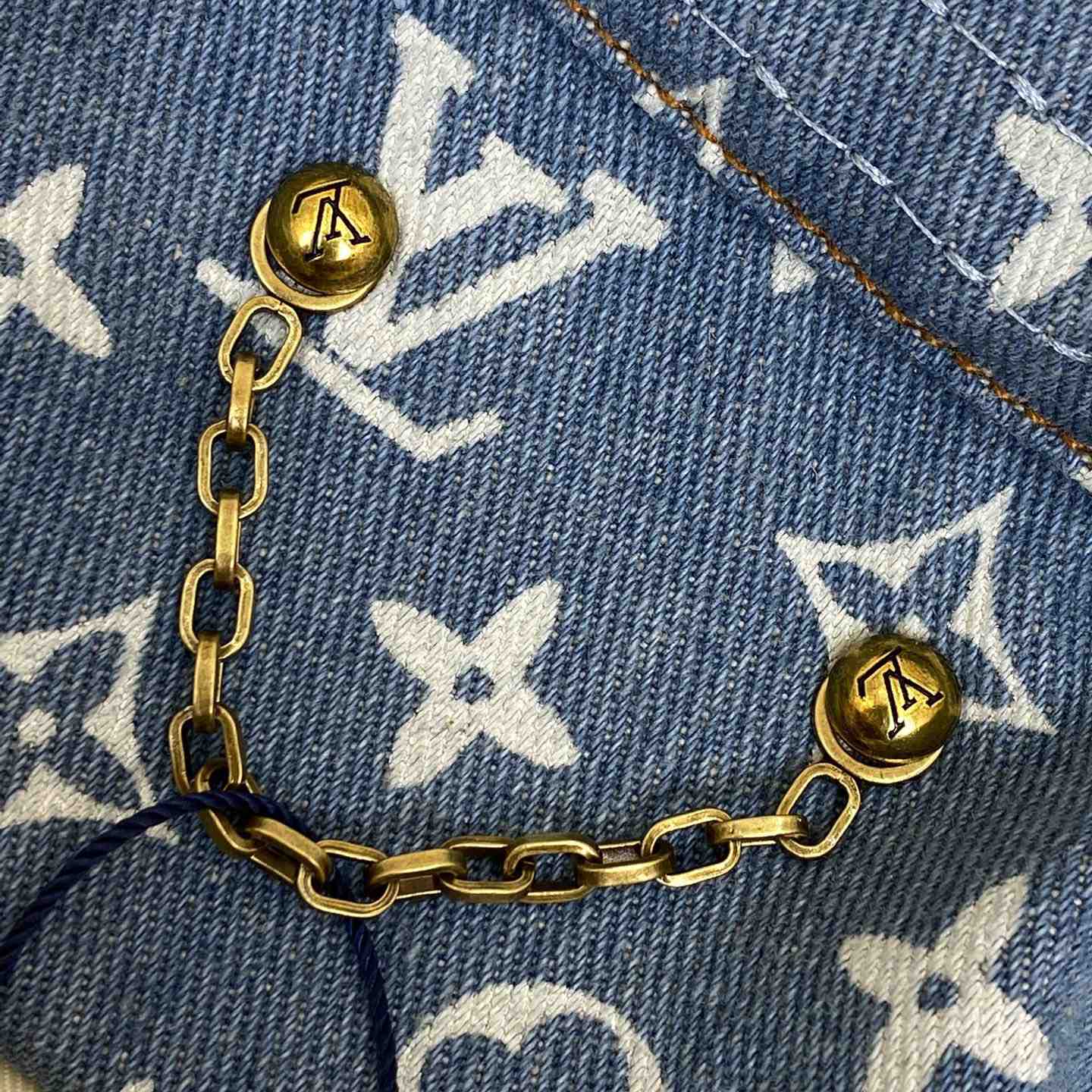 Louis Vuitton Destroyed Workwear Denim Jacket  1AAGQG - PerfectKickZ