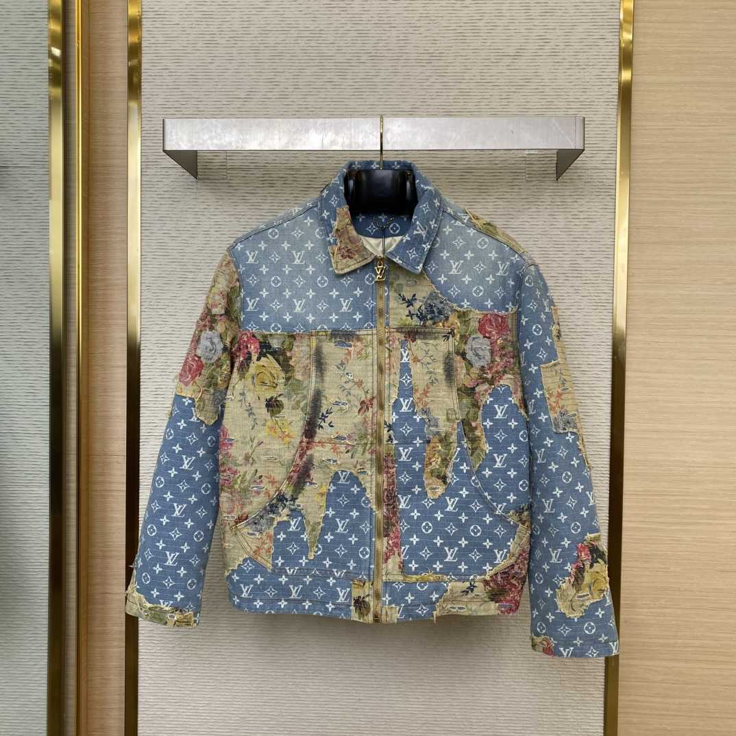 Louis Vuitton Destroyed Workwear Denim Jacket  1AAGQG - PerfectKickZ