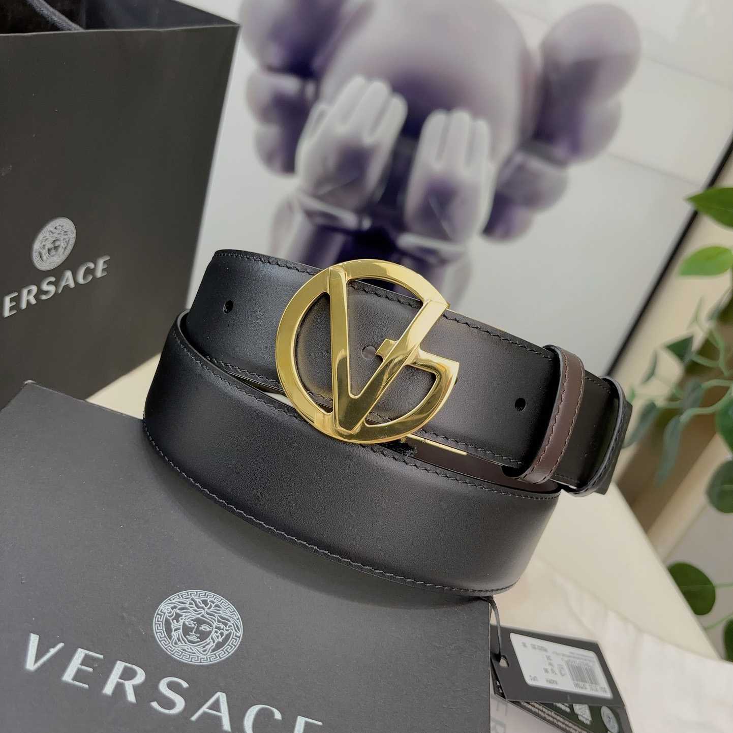 Versace Leather Belt   40mm - PerfectKickZ