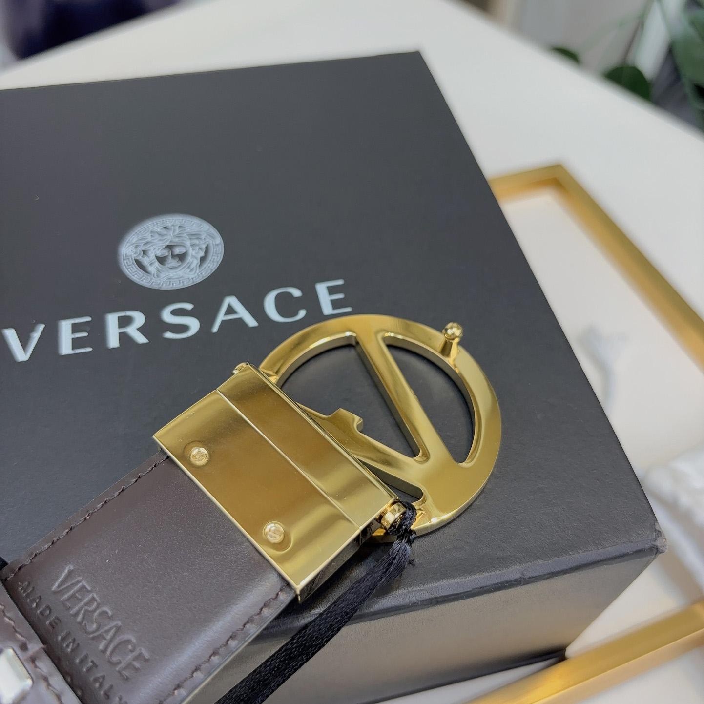 Versace Leather Belt   40mm - PerfectKickZ