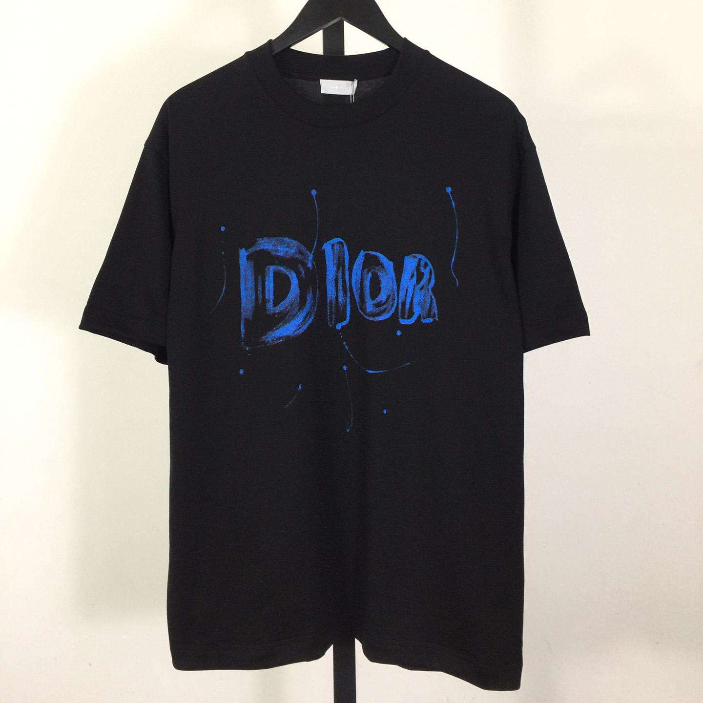 Dior Logo Cotton T-Shirt  - PerfectKickZ
