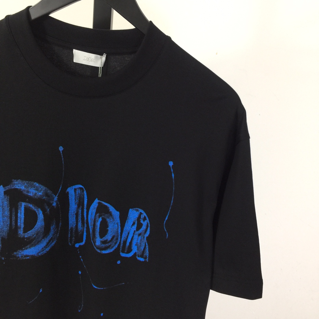 Dior Logo Cotton T-Shirt  - PerfectKickZ