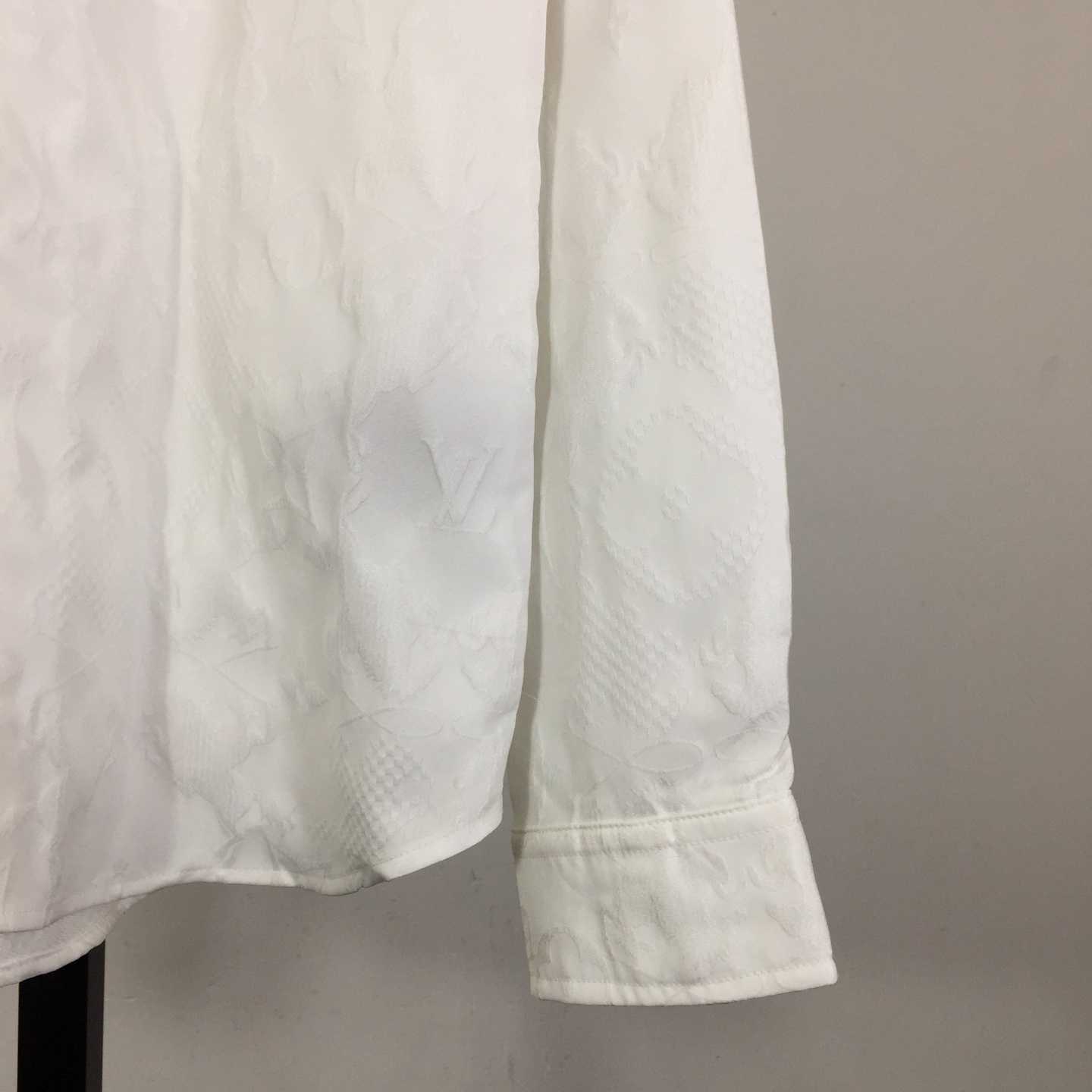 Louis Vuitton Long-Sleeved Jacquard Silk Shirt   1AFWRZ - PerfectKickZ