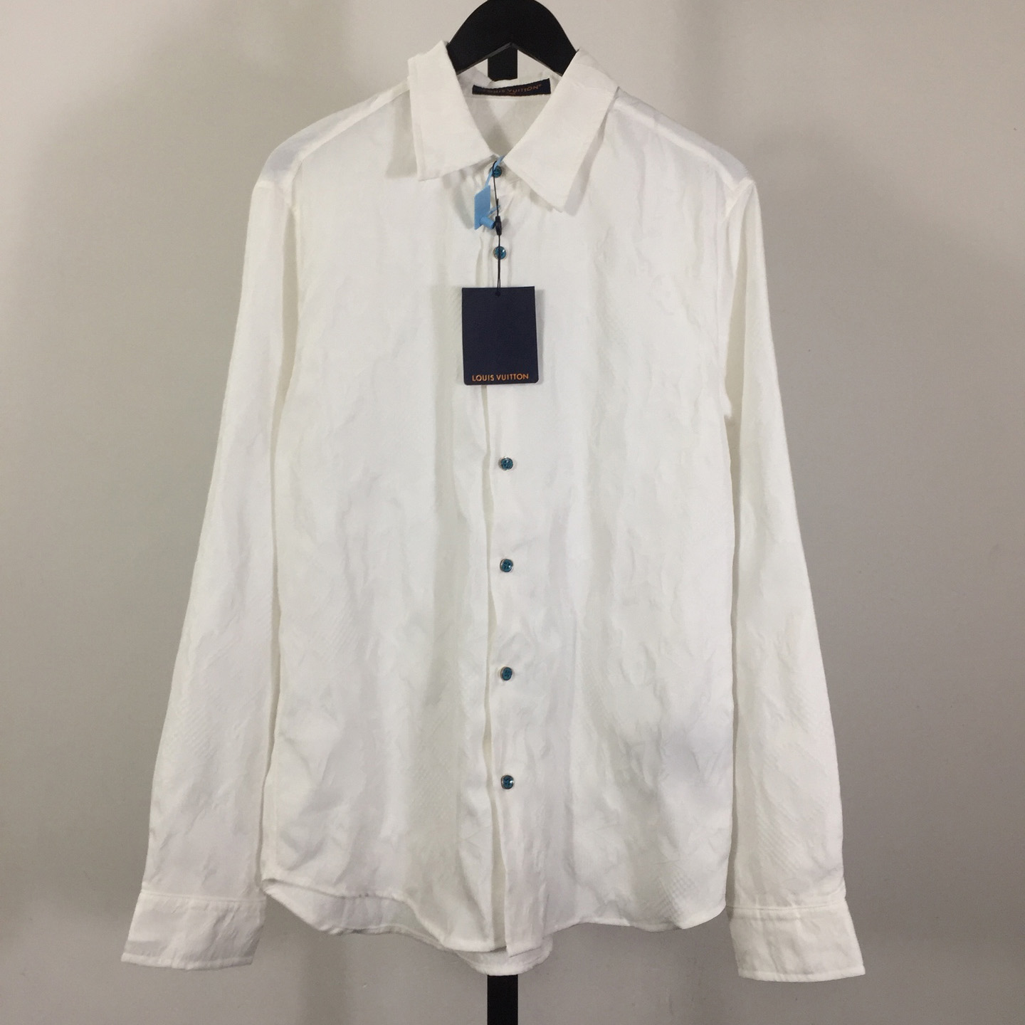 Louis Vuitton Long-Sleeved Jacquard Silk Shirt   1AFWRZ - PerfectKickZ