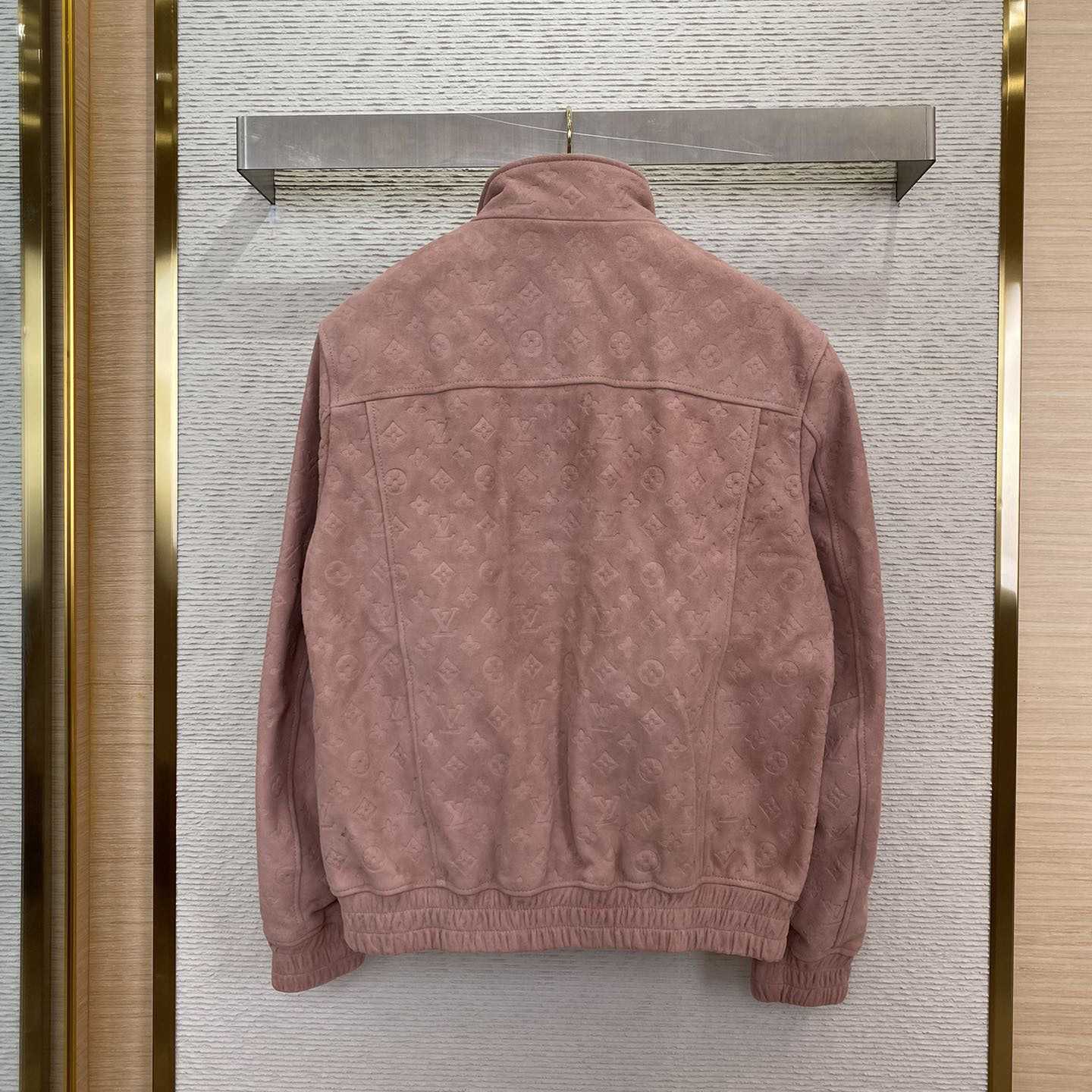 Louis Vuitton Monogram Debossed Leather Tracksuit Jacket   1AHBU4 - PerfectKickZ