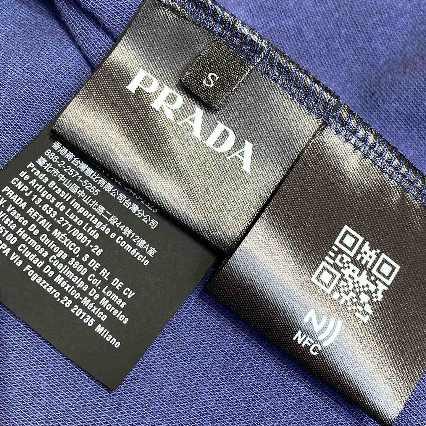 Prada Triangle-logo Terry T-shirt - PerfectKickZ
