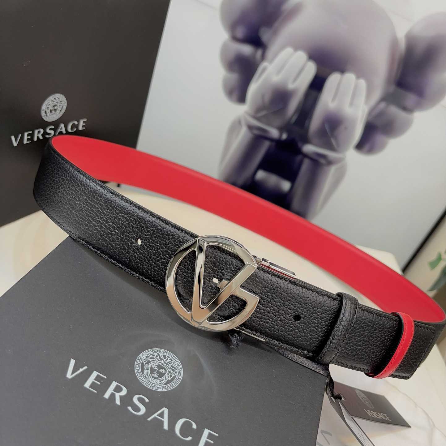 Versace Leather Belt   40mm - PerfectKickZ