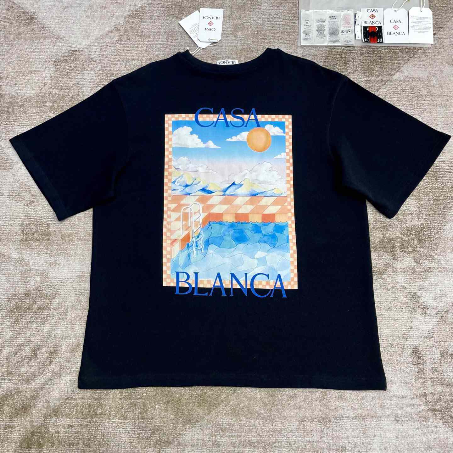 Casablanca Surreal Pool T-shirt   C969 - PerfectKickZ
