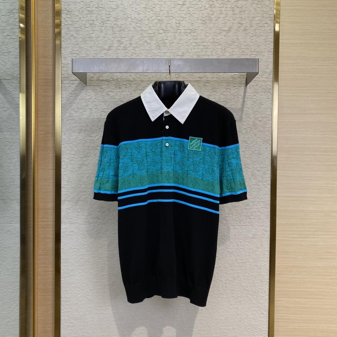 Louis Vuitton Iridescent Jacquard Short-Sleeved Polo   1AGTM - PerfectKickZ