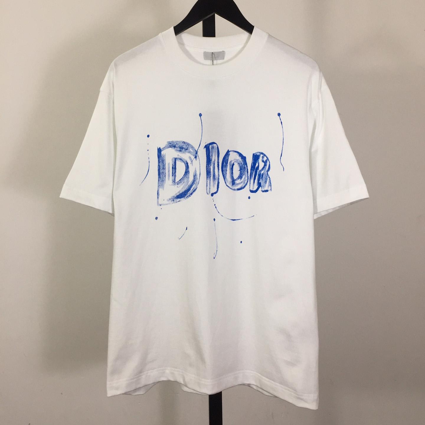 Dior Logo Cotton T-Shirt  - PerfectKickZ