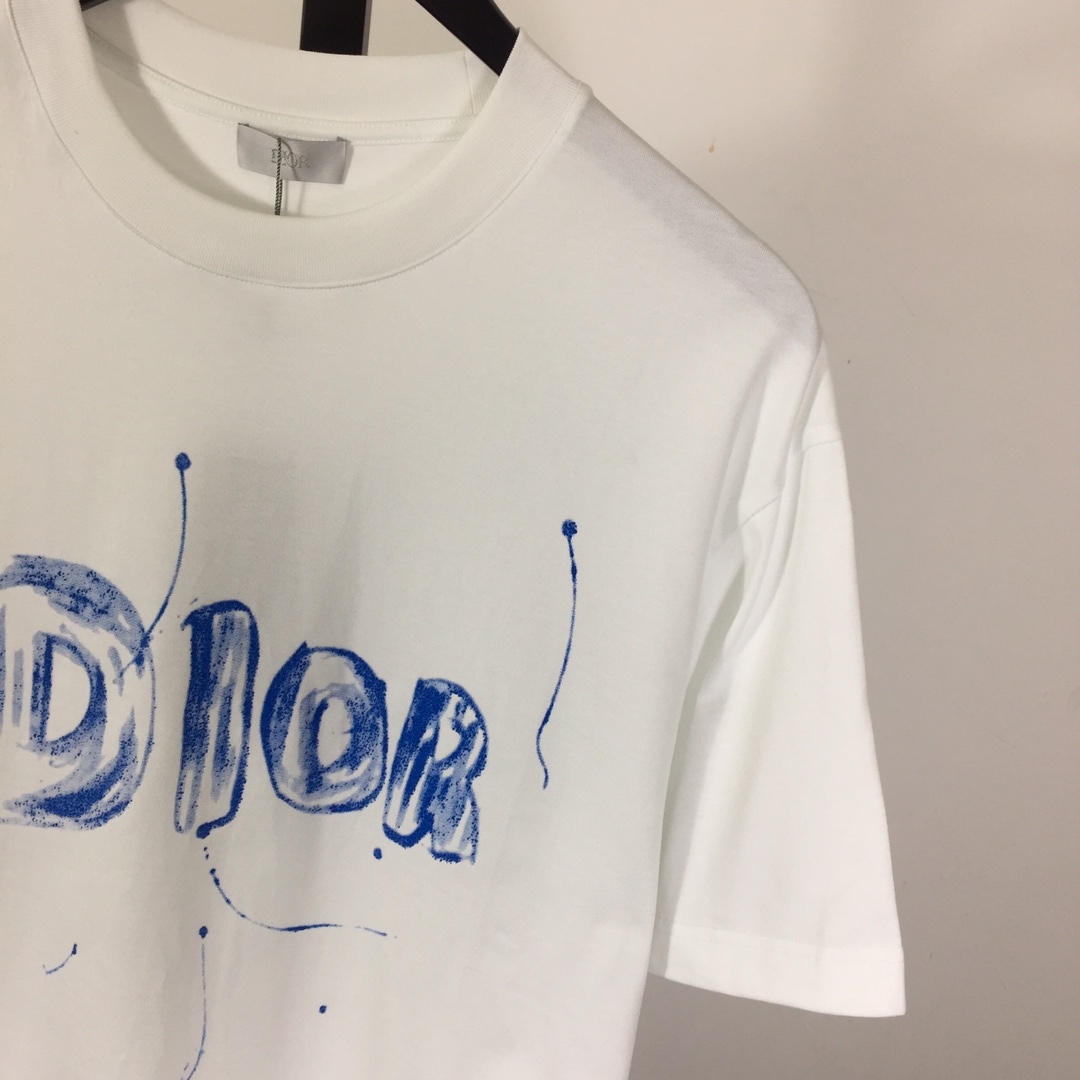 Dior Logo Cotton T-Shirt  - PerfectKickZ