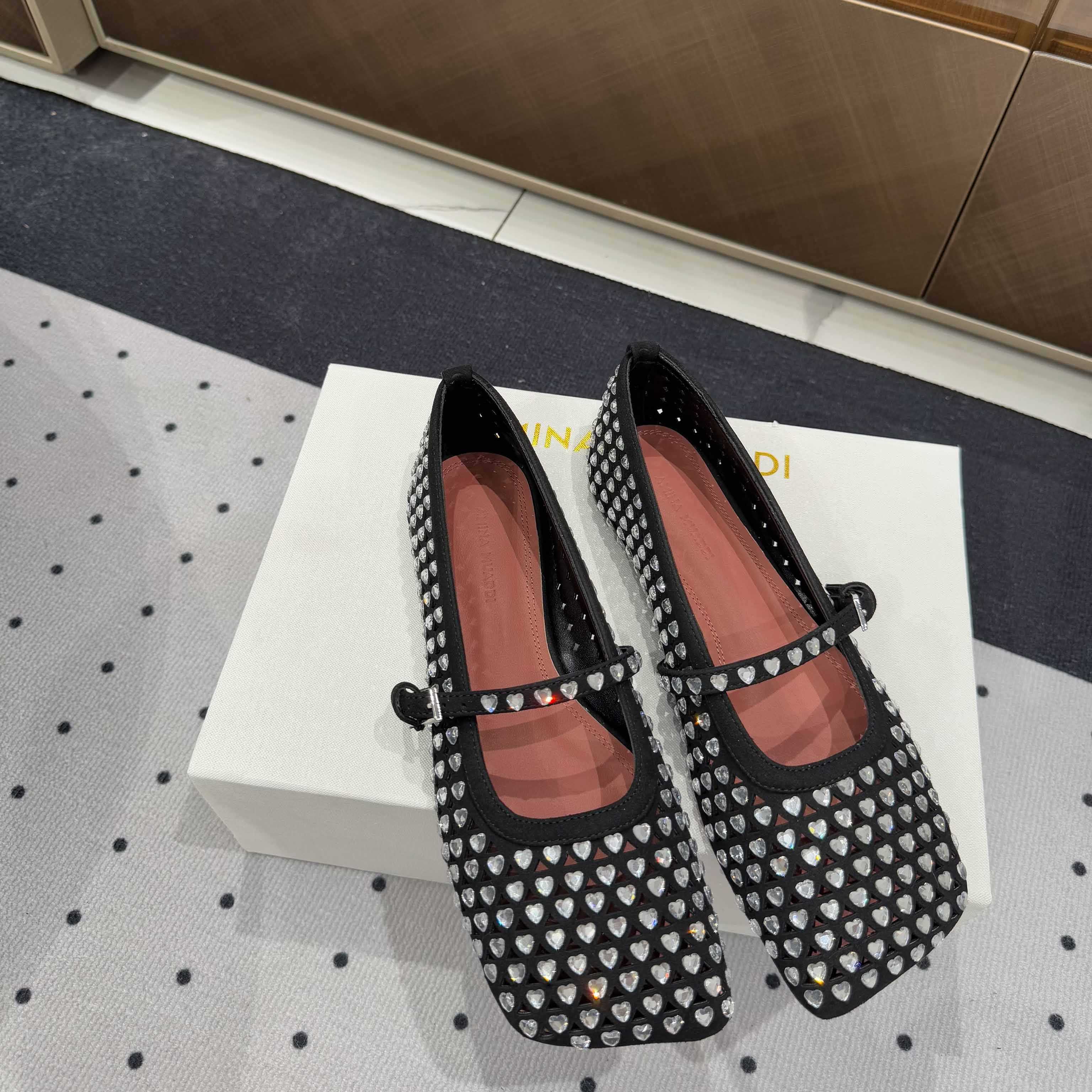 Amina Muaddi Ane Ballerina Shoes - PerfectKickZ