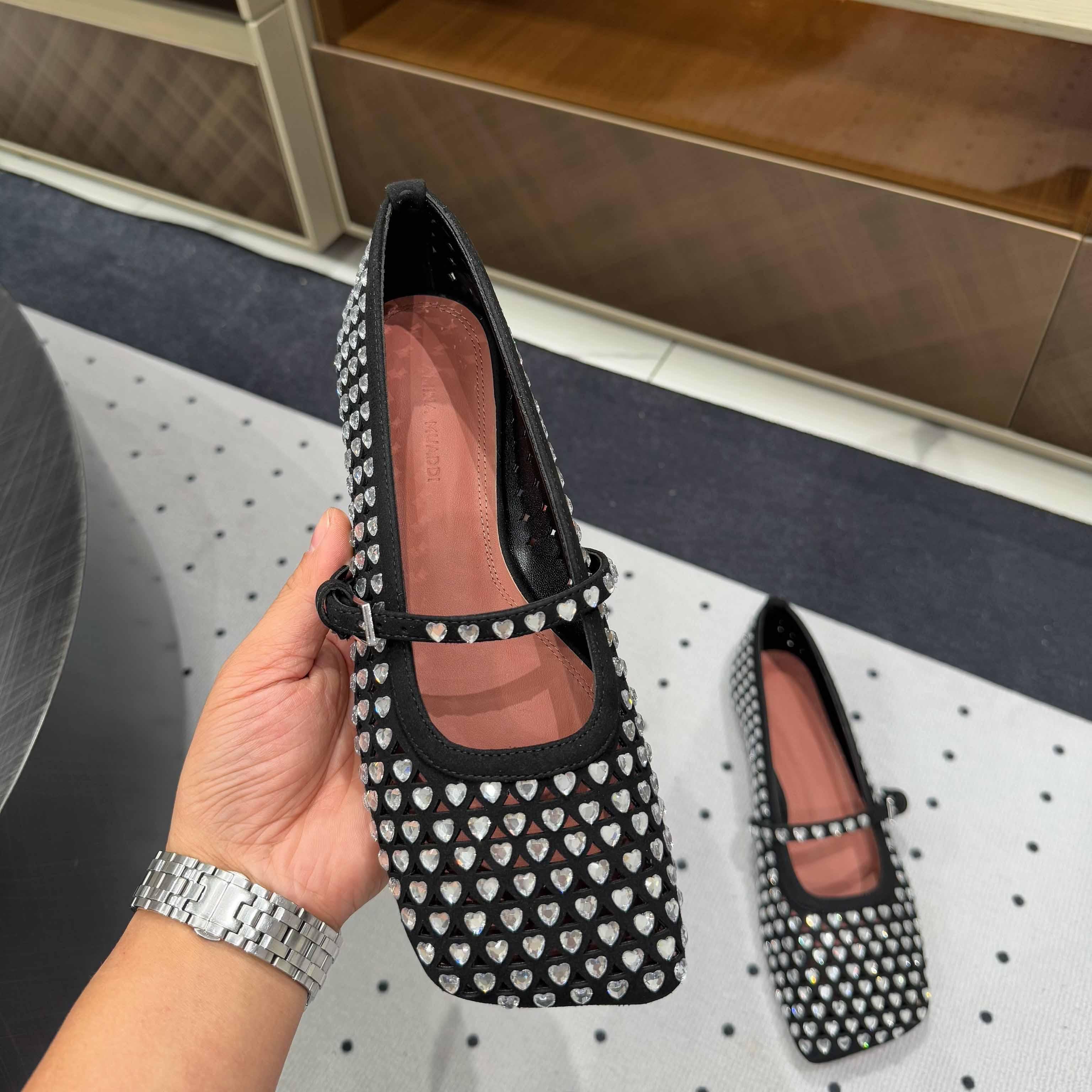 Amina Muaddi Ane Ballerina Shoes - PerfectKickZ