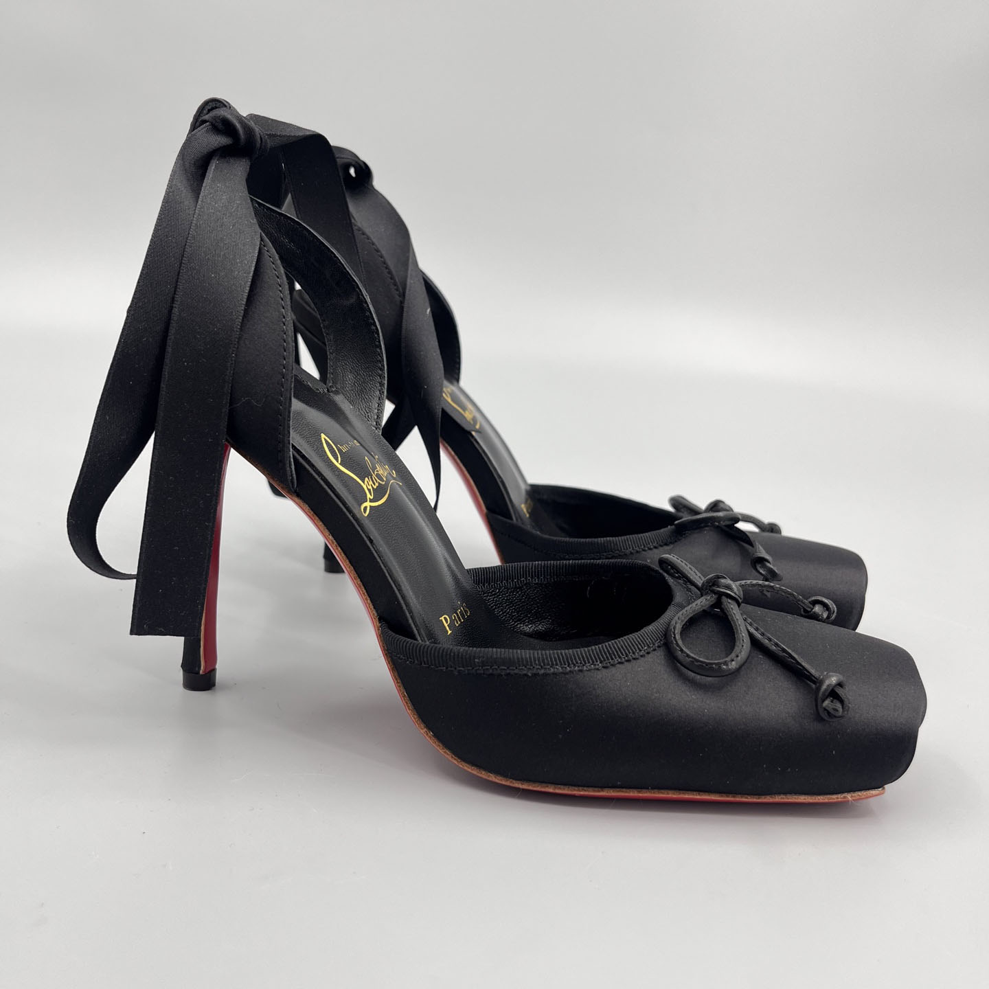 Christian Louboutin Cassia Lace-Up Slingback Pumps - PerfectKickZ