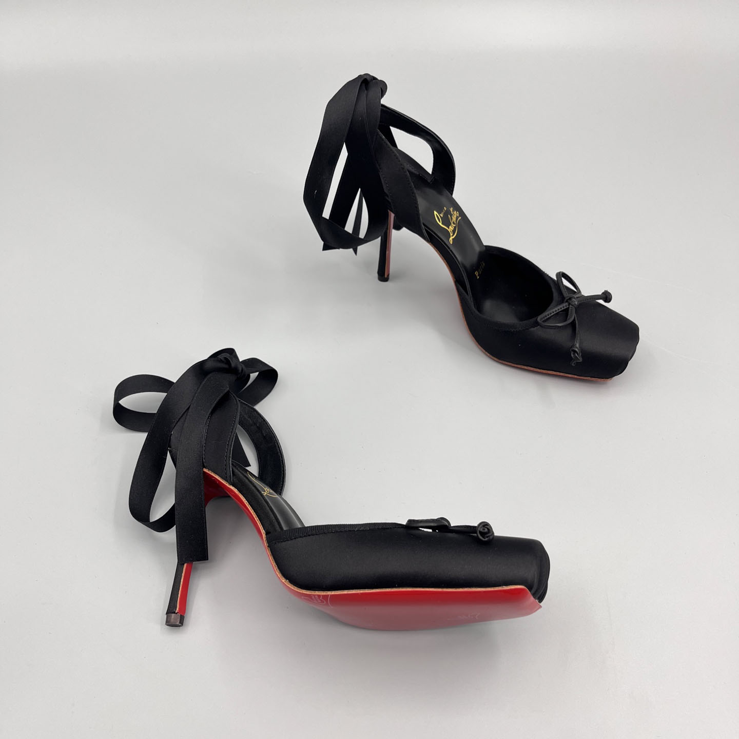 Christian Louboutin Cassia Lace-Up Slingback Pumps - PerfectKickZ