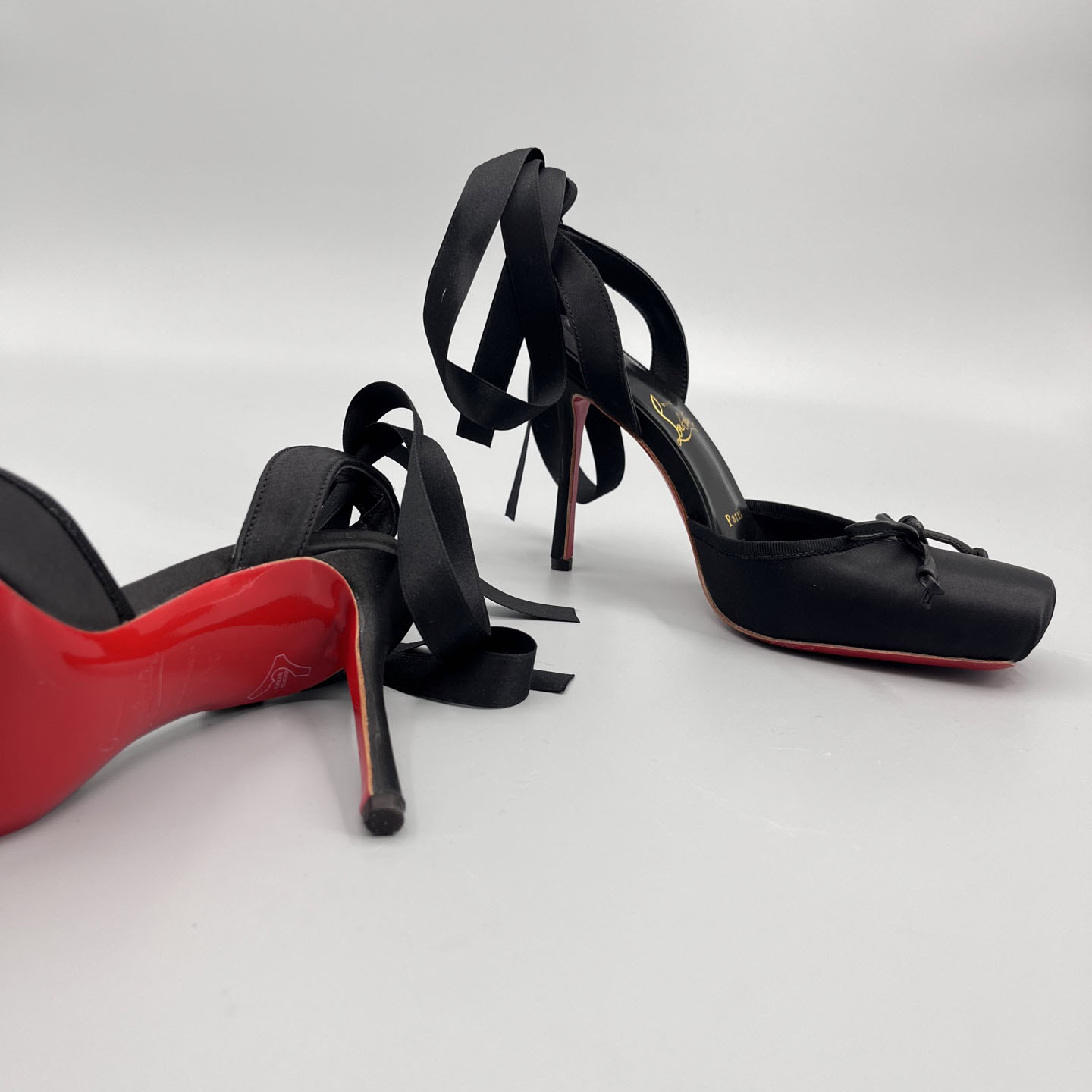 Christian Louboutin Cassia Lace-Up Slingback Pumps - PerfectKickZ