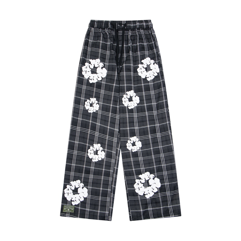 Denim Tears Wreath Pajama Pants 'Grey' - PerfectKickZ