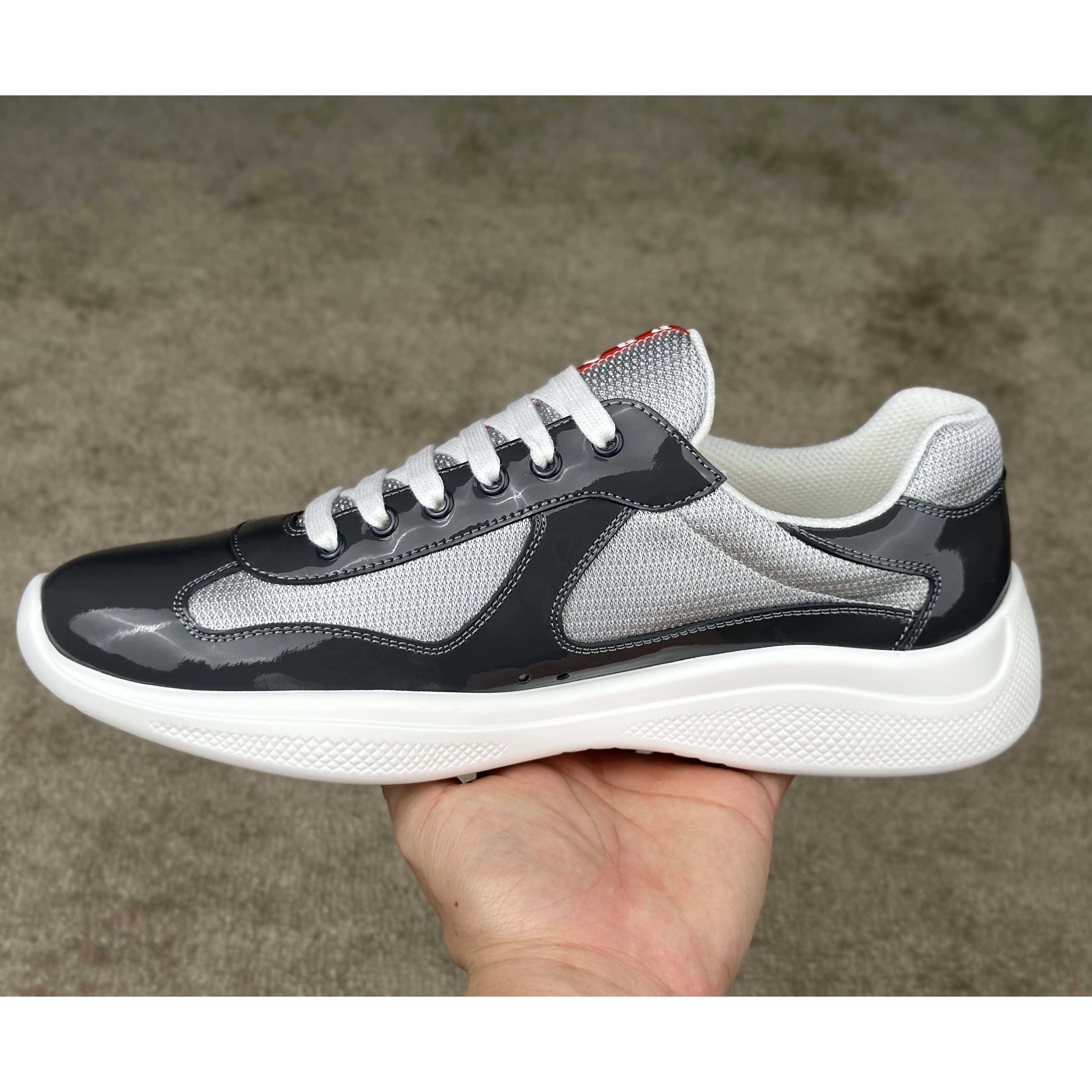 Prada Patent leather And Technical Fabric Prada America's Cup Sneakers - PerfectKickZ