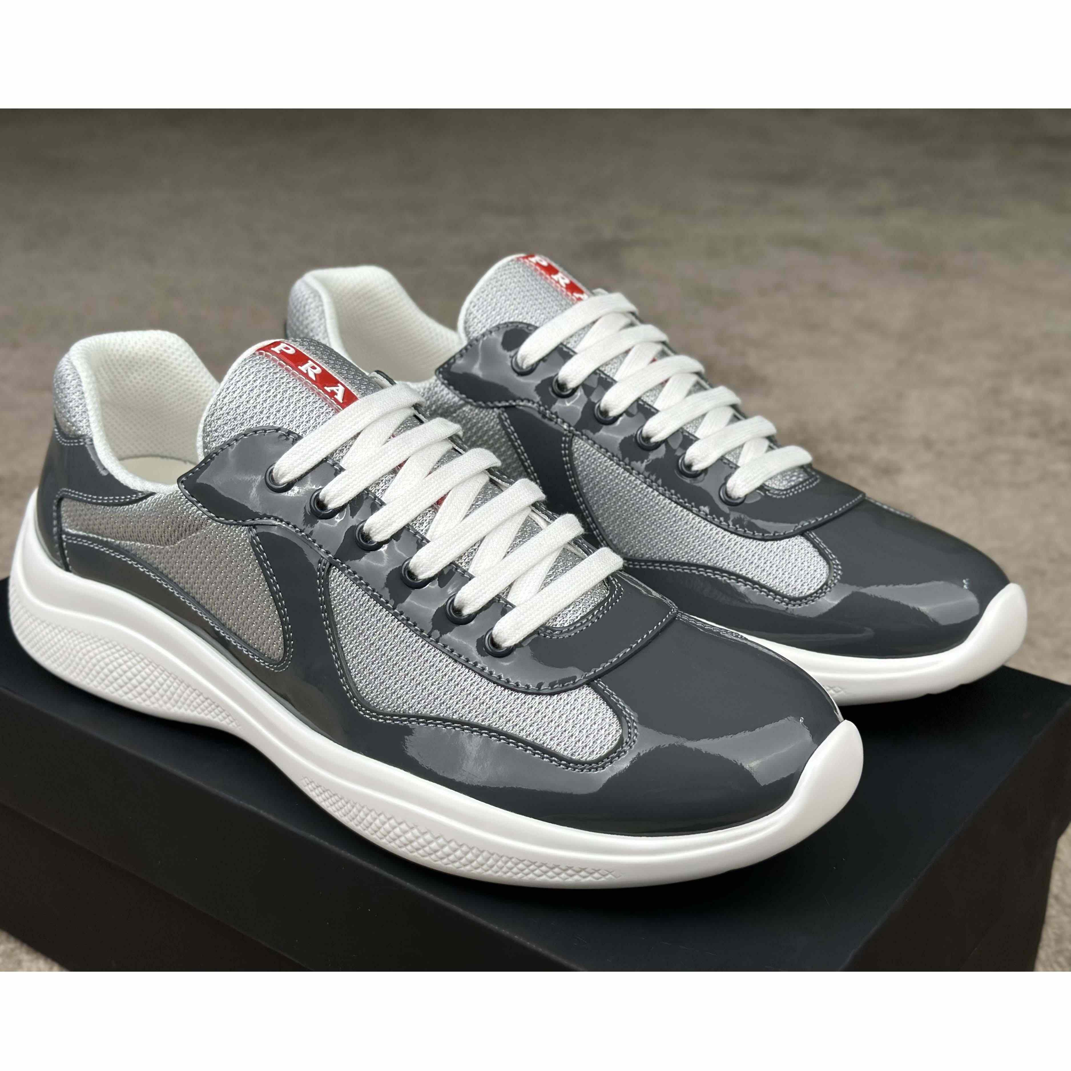 Prada Patent leather And Technical Fabric Prada America's Cup Sneakers - PerfectKickZ
