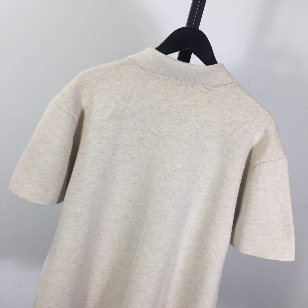Louis Vuitton Monogram Embossed Short-Sleeved Knit Shirt - PerfectKickZ