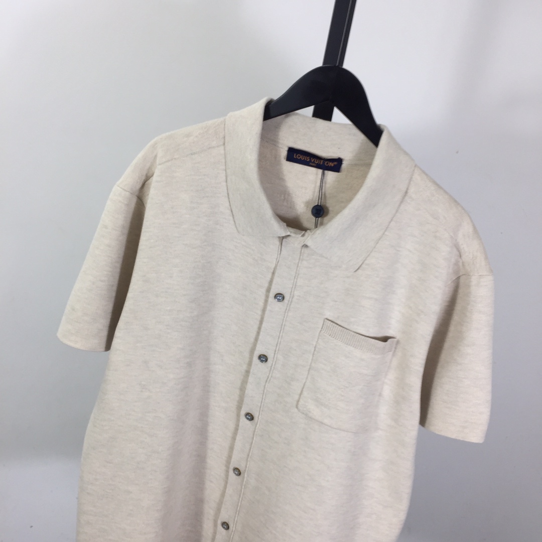 Louis Vuitton Monogram Embossed Short-Sleeved Knit Shirt - PerfectKickZ