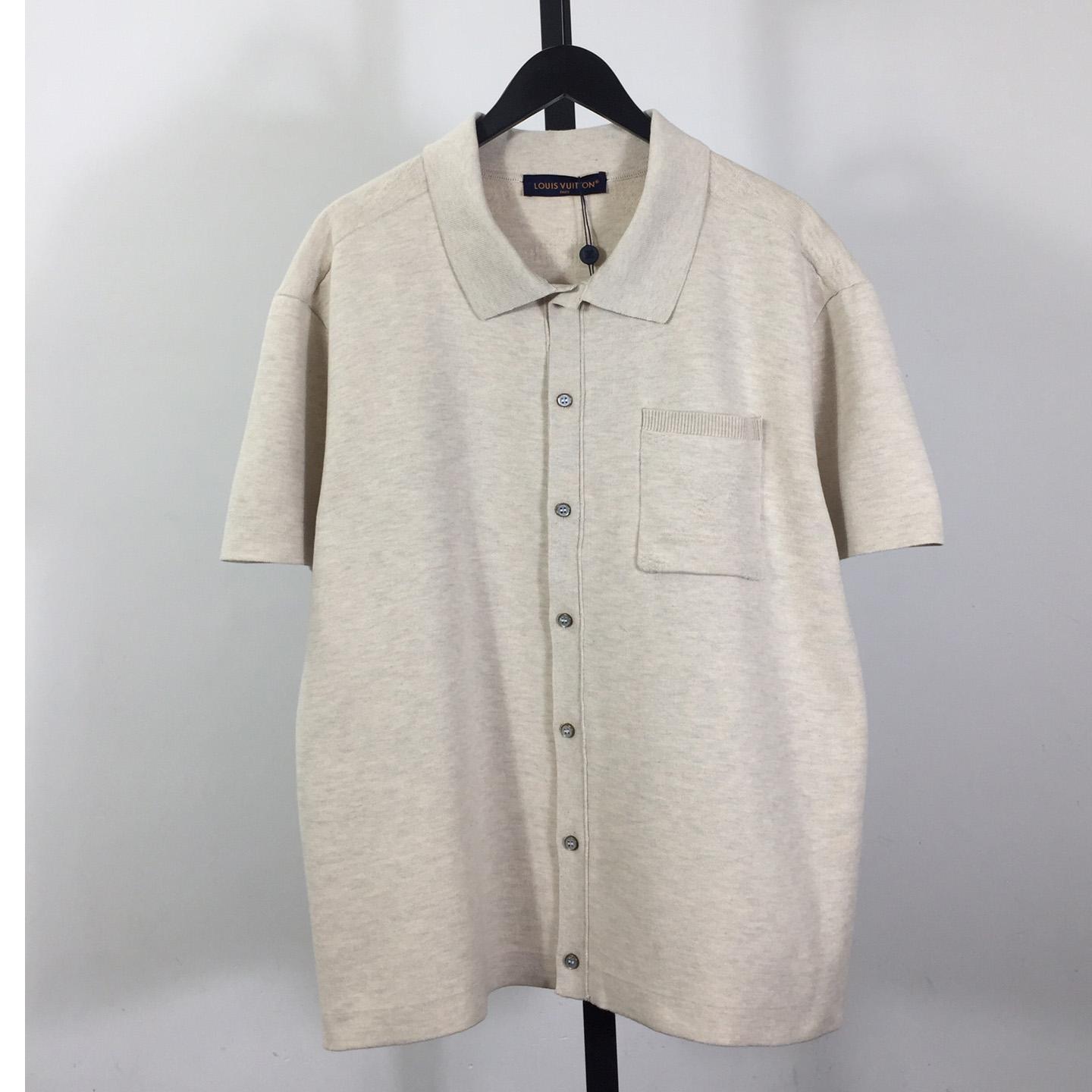 Louis Vuitton Monogram Embossed Short-Sleeved Knit Shirt - PerfectKickZ