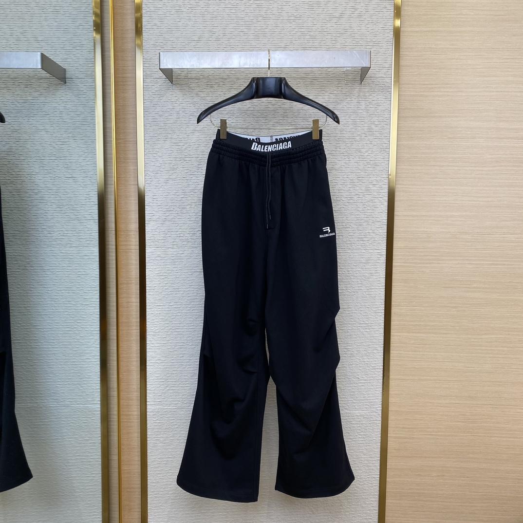 Balenciaga New Sporty B Trompe L'oeil Waistband Baggy Sweatpants - PerfectKickZ