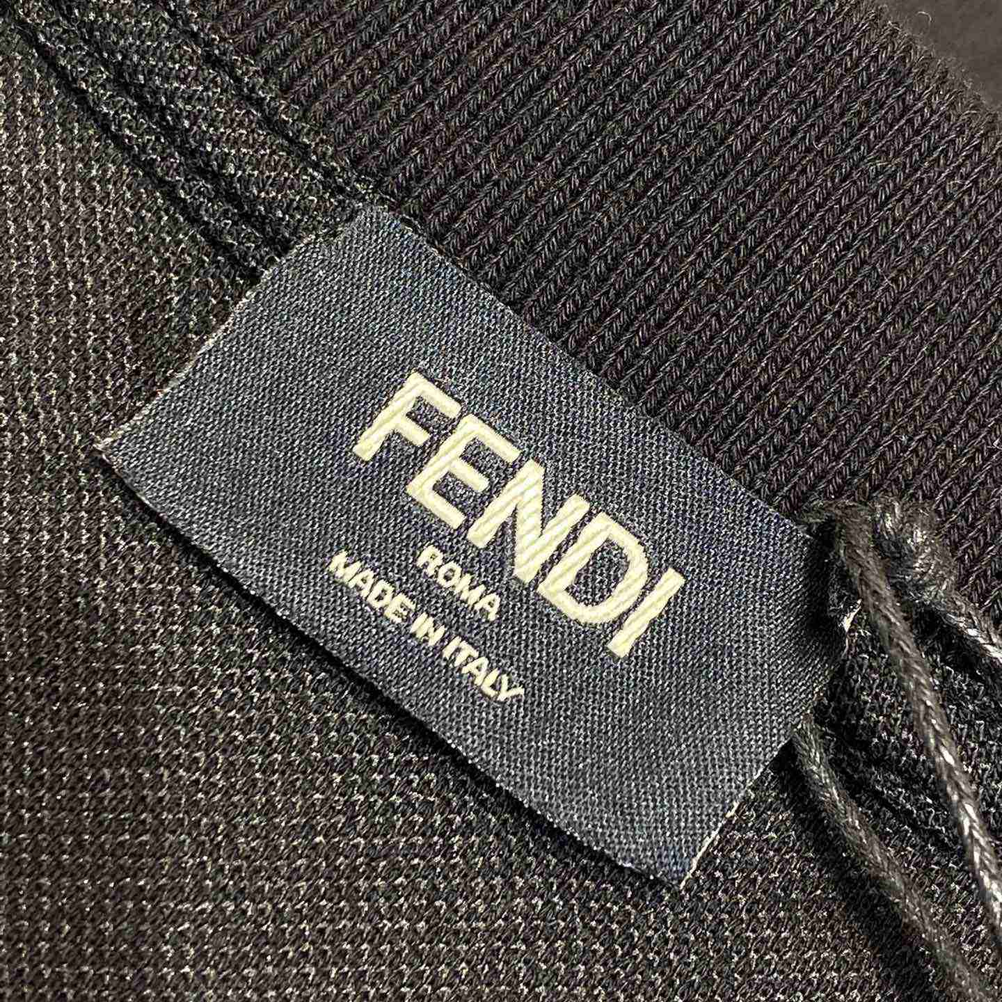 Fendi Black Jersey Polo Shirt - PerfectKickZ