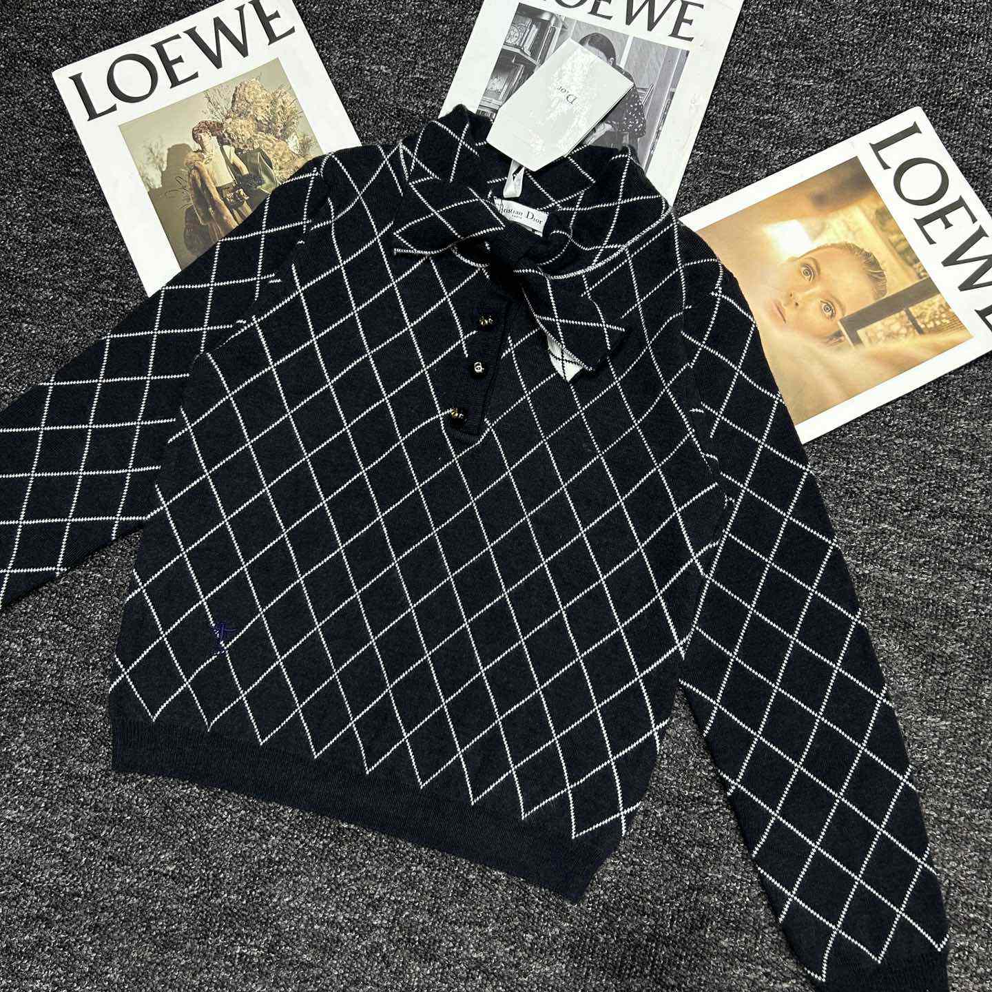 Dior Tied Collar Sweater  - PerfectKickZ