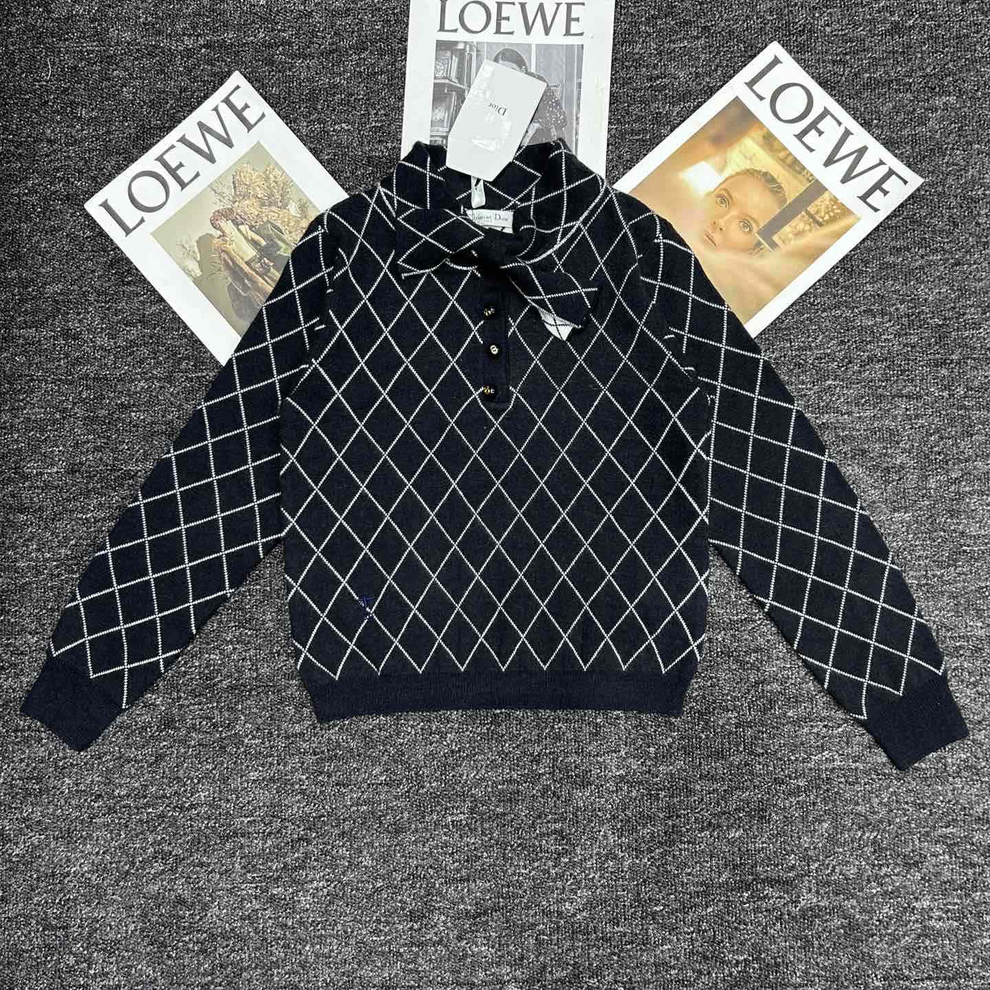 Dior Tied Collar Sweater  - PerfectKickZ