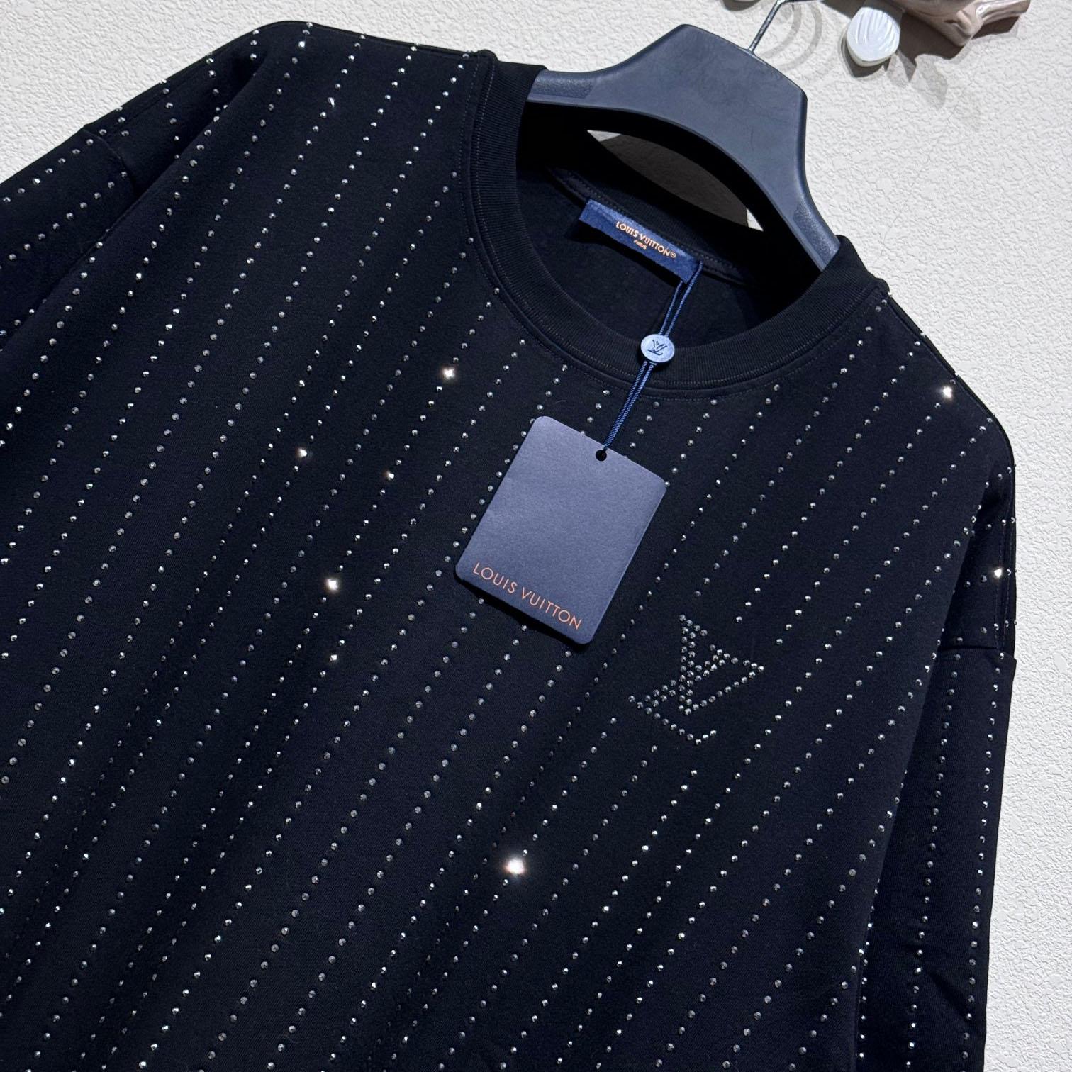 Louis Vuitton Crystal Embellished Cotton T-Shirt   1AFYDU - PerfectKickZ