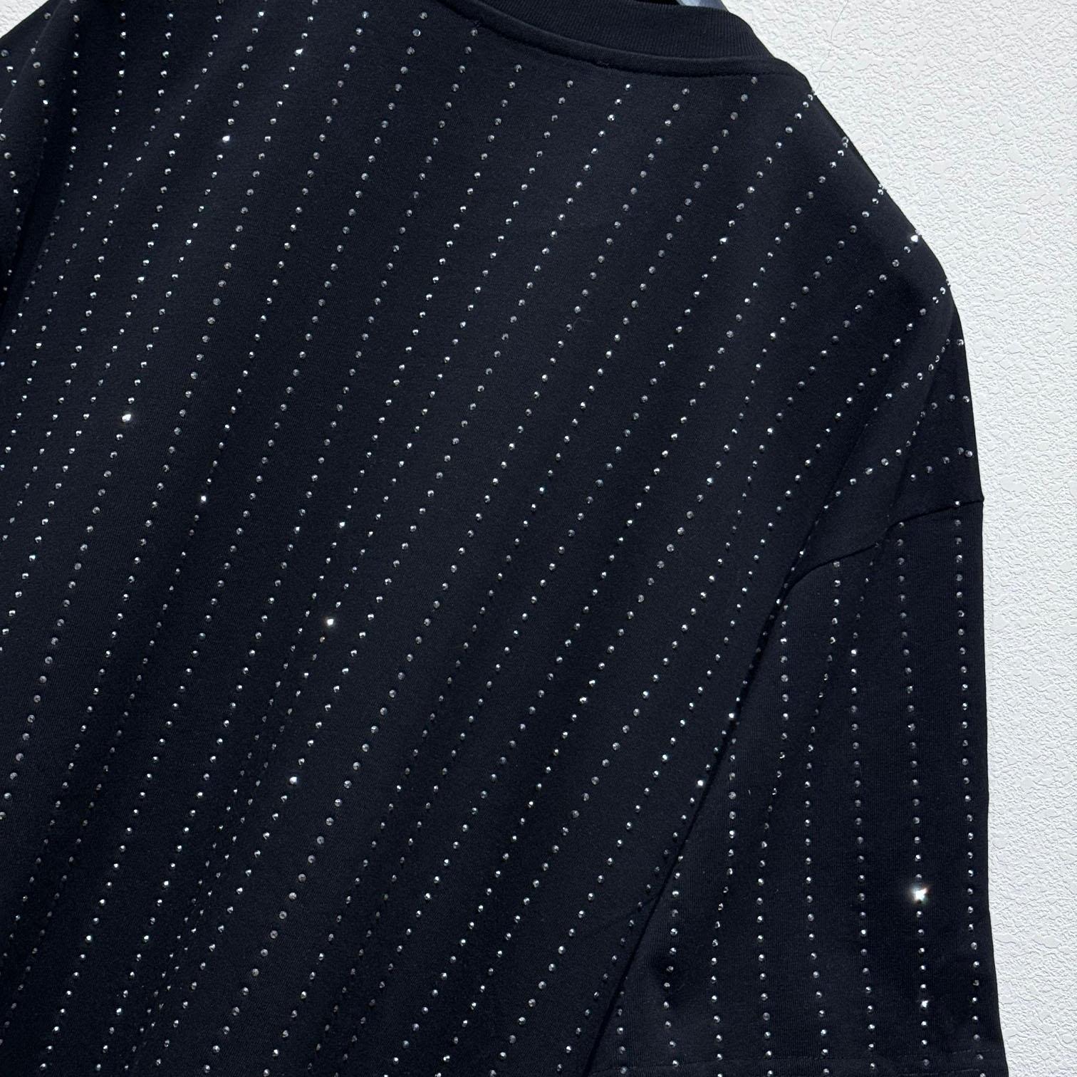 Louis Vuitton Crystal Embellished Cotton T-Shirt   1AFYDU - PerfectKickZ
