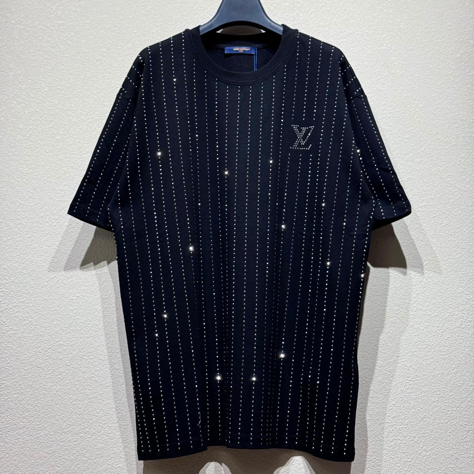 Louis Vuitton Crystal Embellished Cotton T-Shirt   1AFYDU - PerfectKickZ