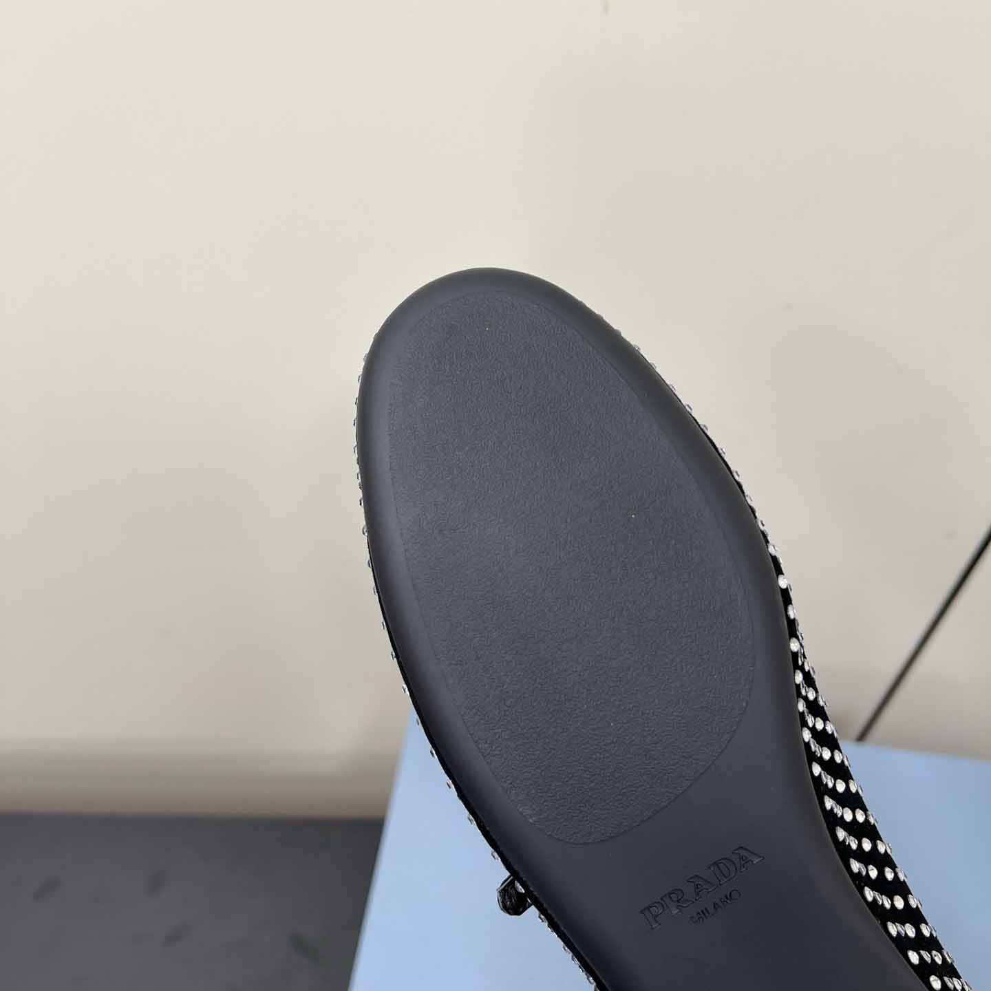 Prada Suede Ballerinas With Crystals - 