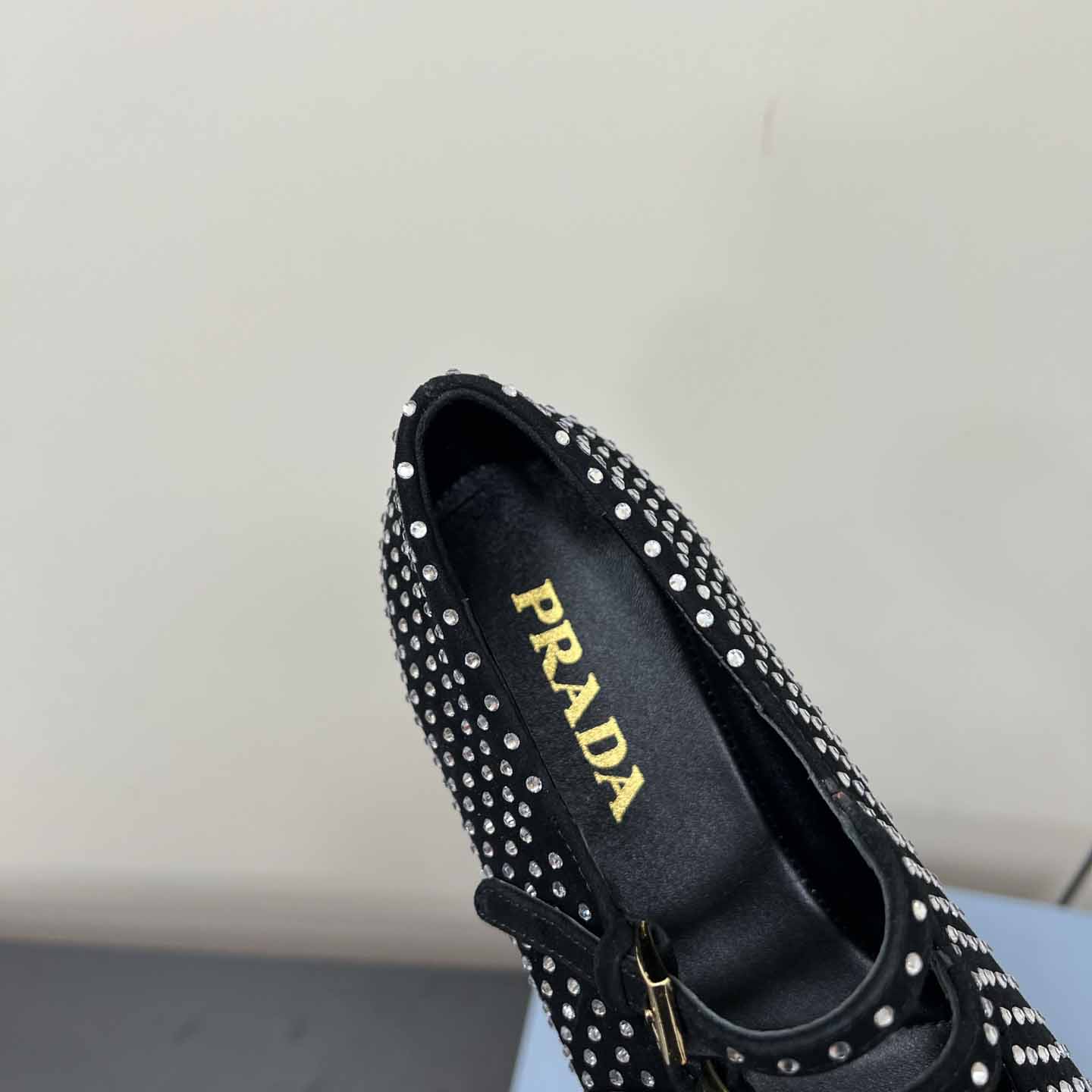 Prada Suede Ballerinas With Crystals - 
