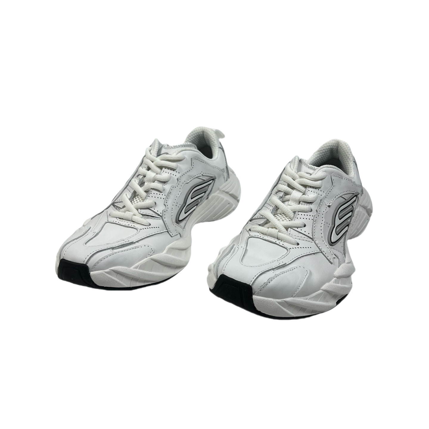 Balenciaga Monday Shoe In White,black And Grey Cowskin And Polyester - PerfectKickZ