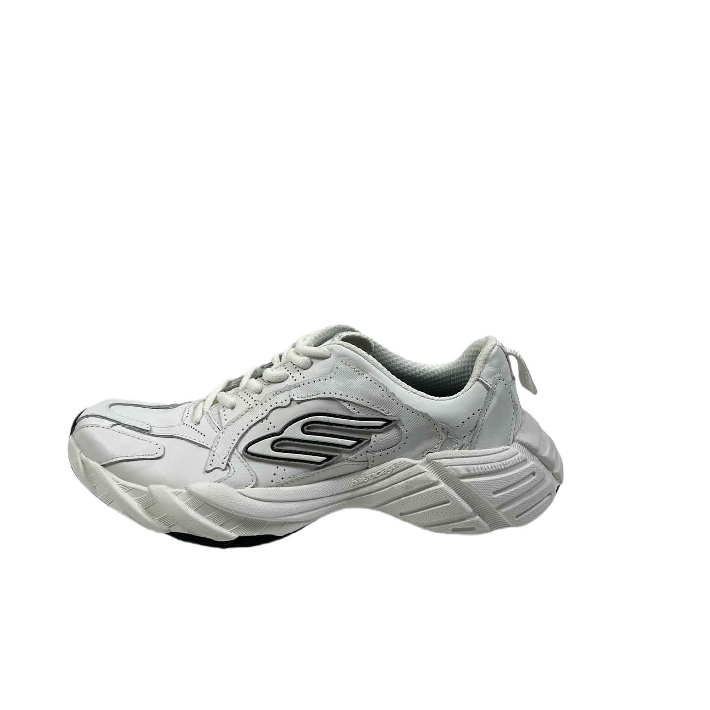Balenciaga Monday Shoe In White,black And Grey Cowskin And Polyester - PerfectKickZ