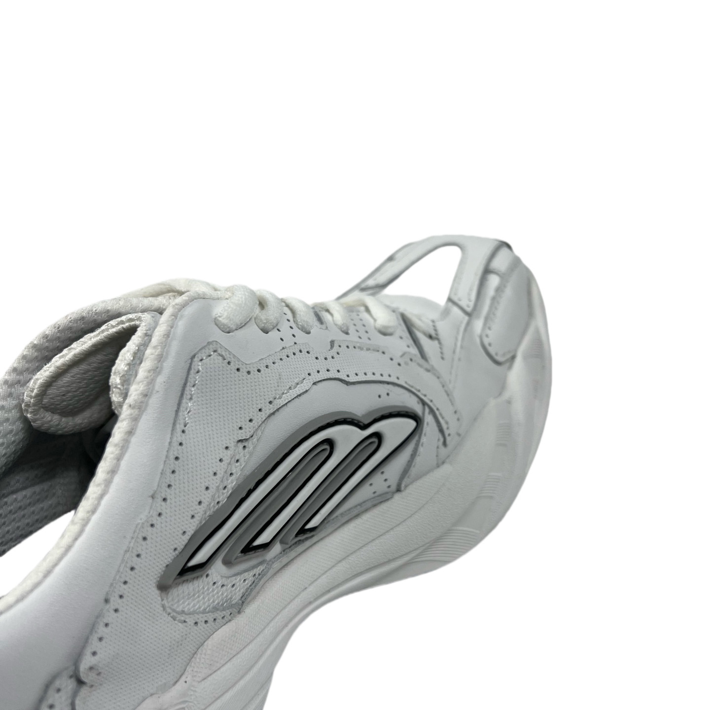 Balenciaga Monday Shoe In White,black And Grey Cowskin And Polyester - PerfectKickZ