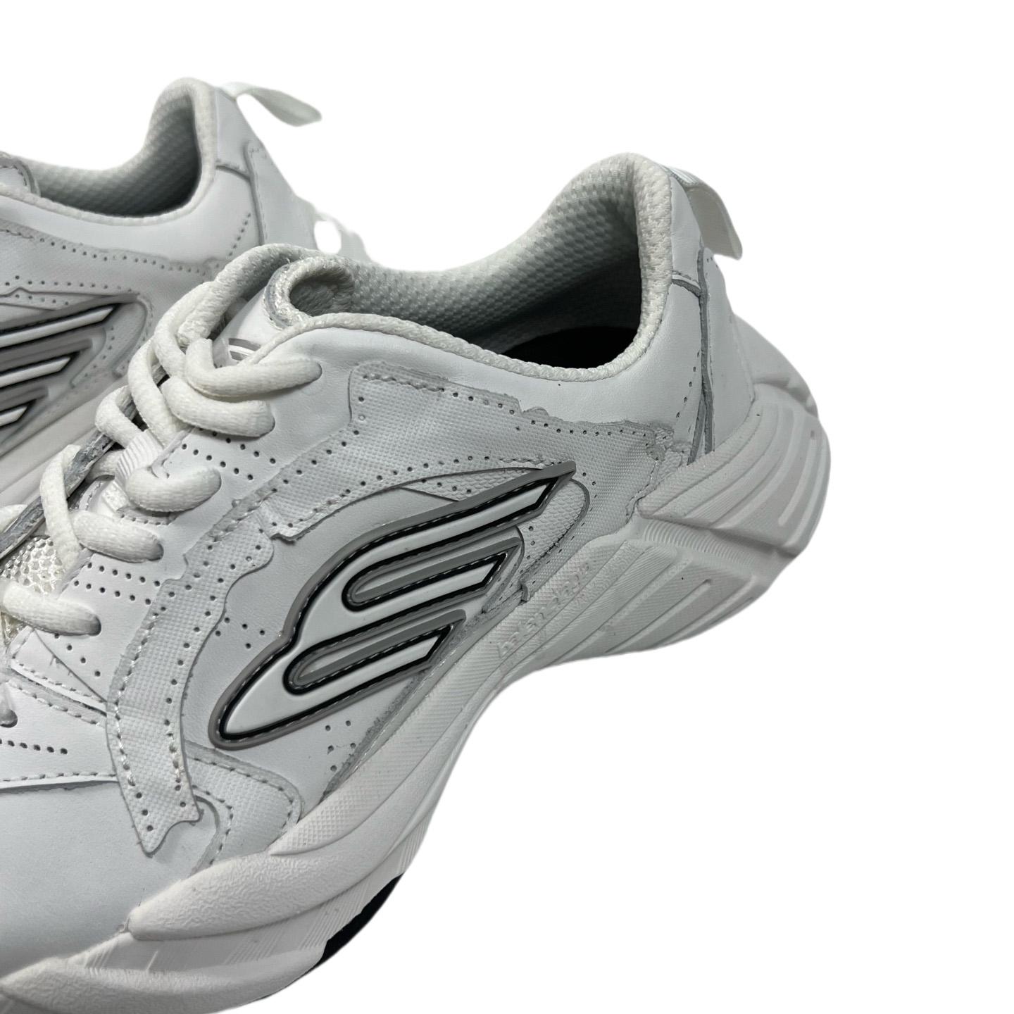 Balenciaga Monday Shoe In White,black And Grey Cowskin And Polyester - PerfectKickZ