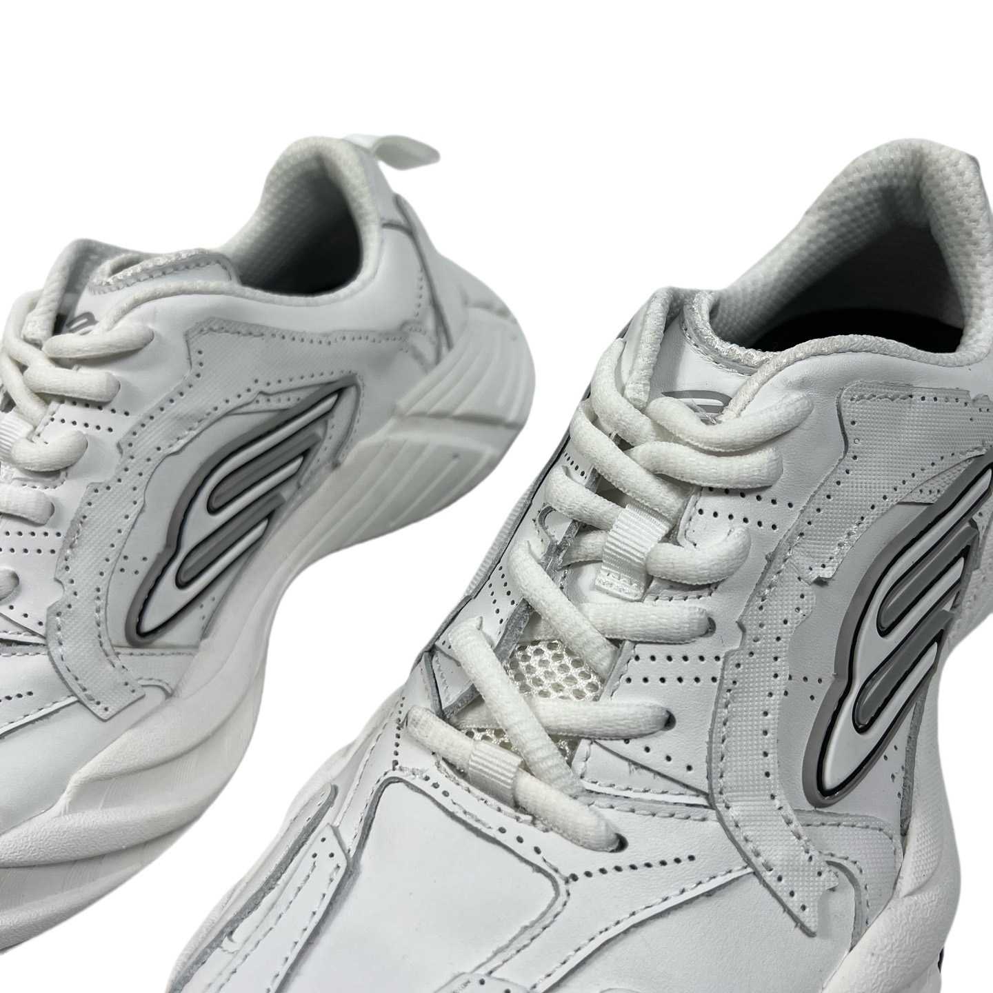 Balenciaga Monday Shoe In White,black And Grey Cowskin And Polyester - PerfectKickZ