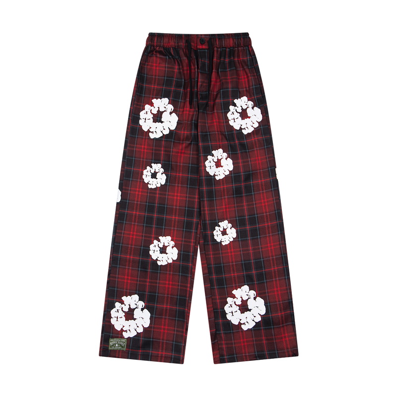 Denim Tears Wreath Pajama Pants 'Red' - PerfectKickZ