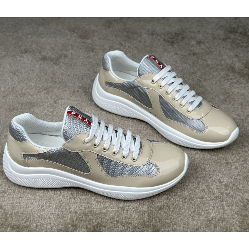 Prada America's Cup Patent Leather And Bike Fabric Sneakers - PerfectKickZ