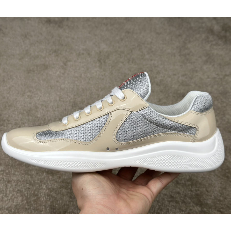 Prada America's Cup Patent Leather And Bike Fabric Sneakers - PerfectKickZ
